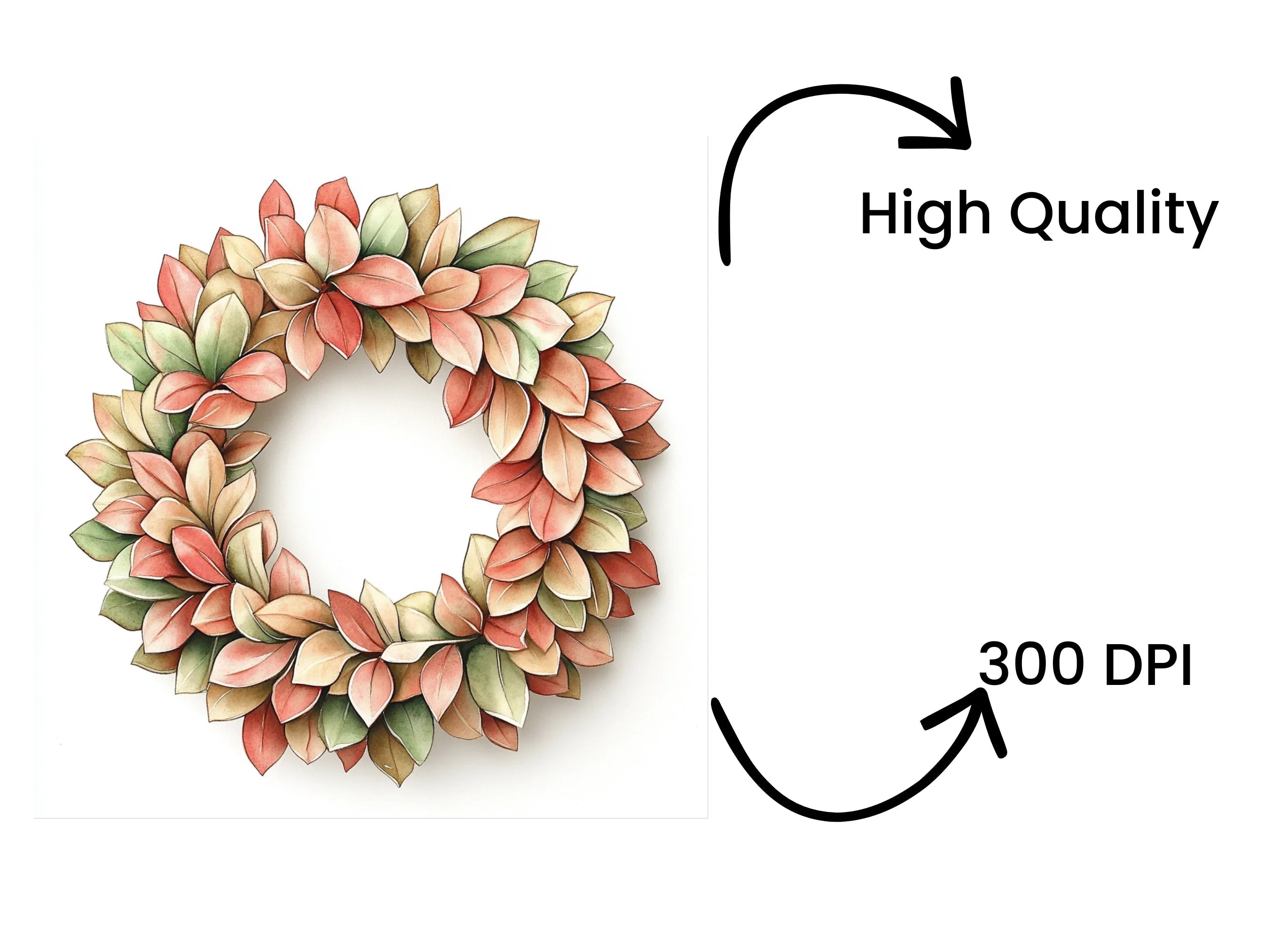 Autumn Leaf Wreaths Clipart Bundle
