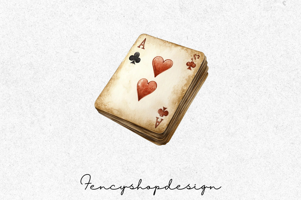 Vintage Playing Cards Clipart Bundle