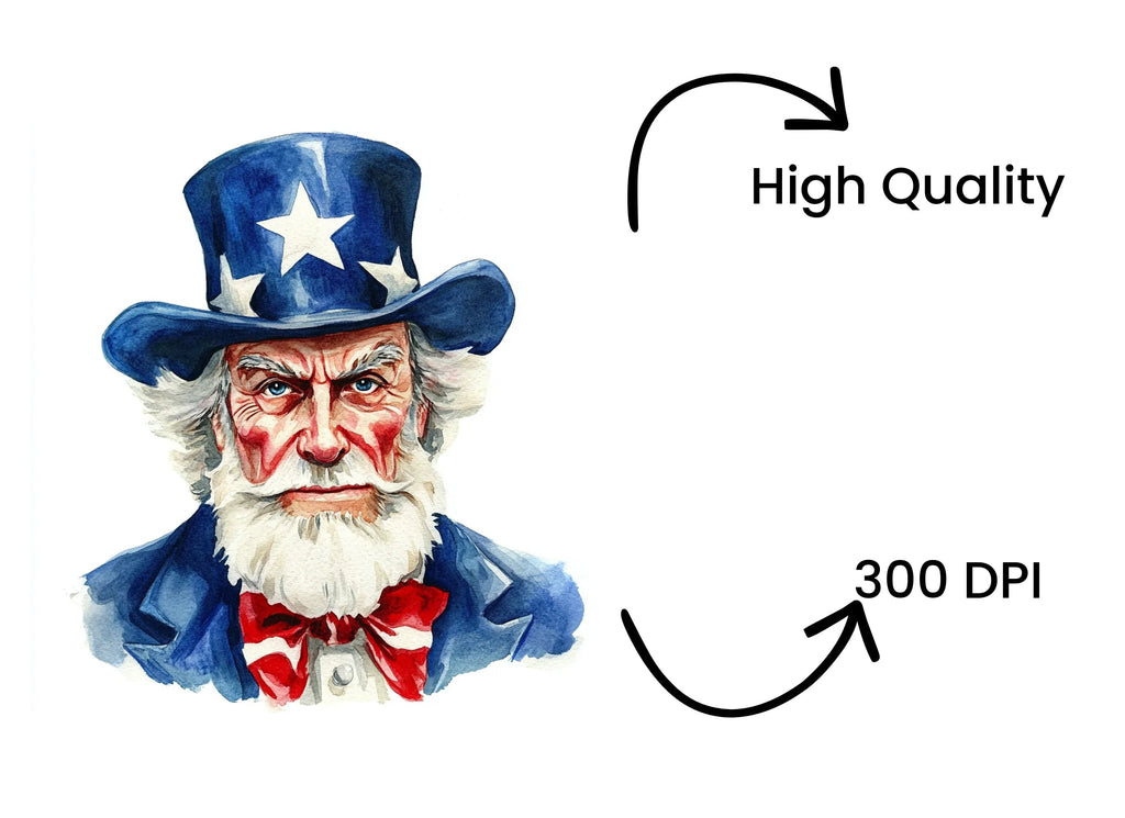 Uncle Sam Portrait Clipart Bundle
