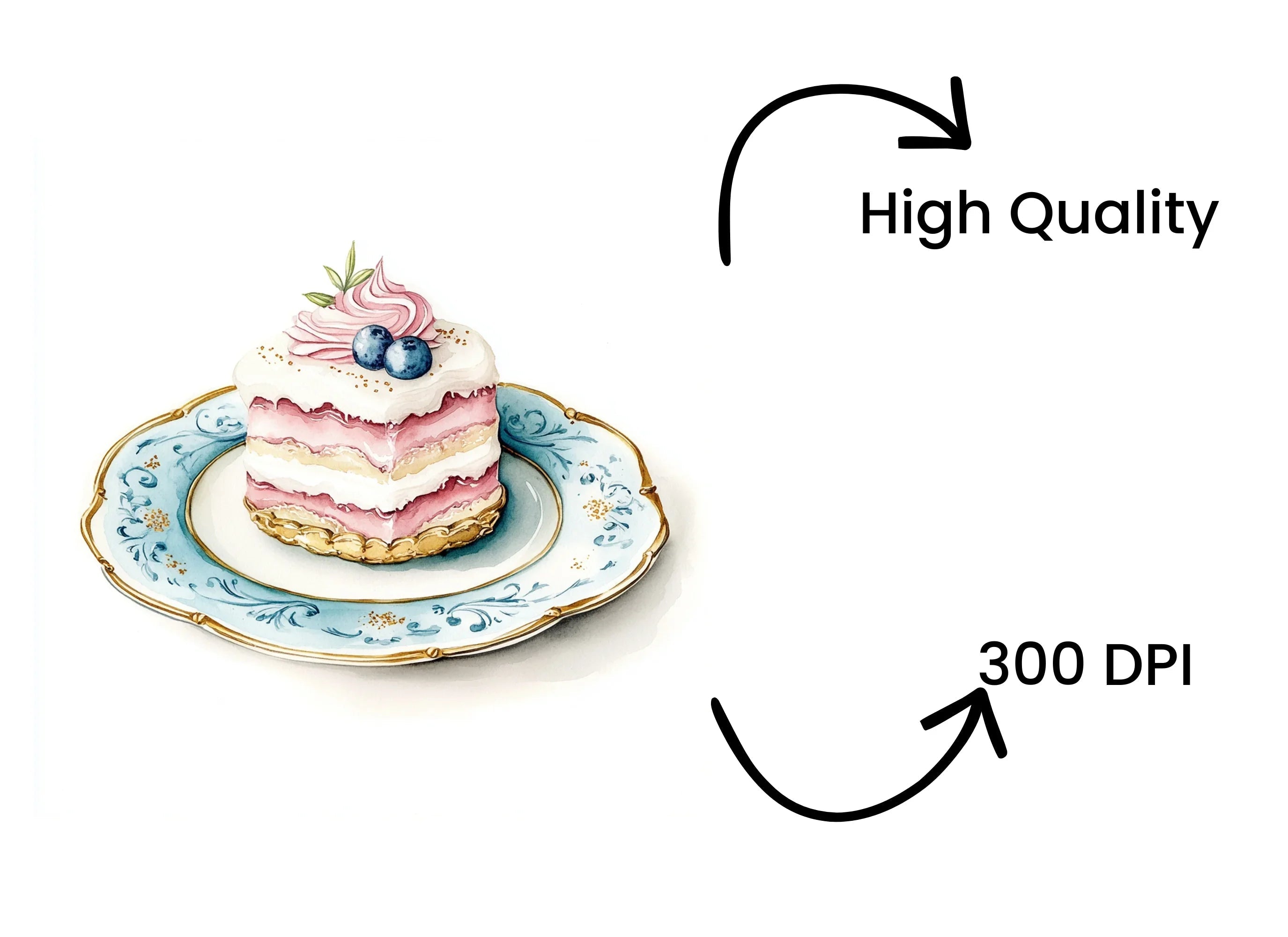 Elegant Cake Clipart Bundle