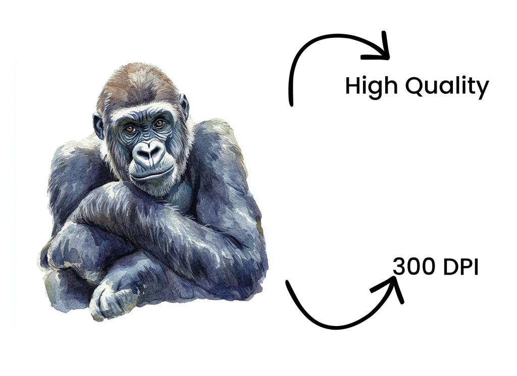 Gorilla Clipart Bundle