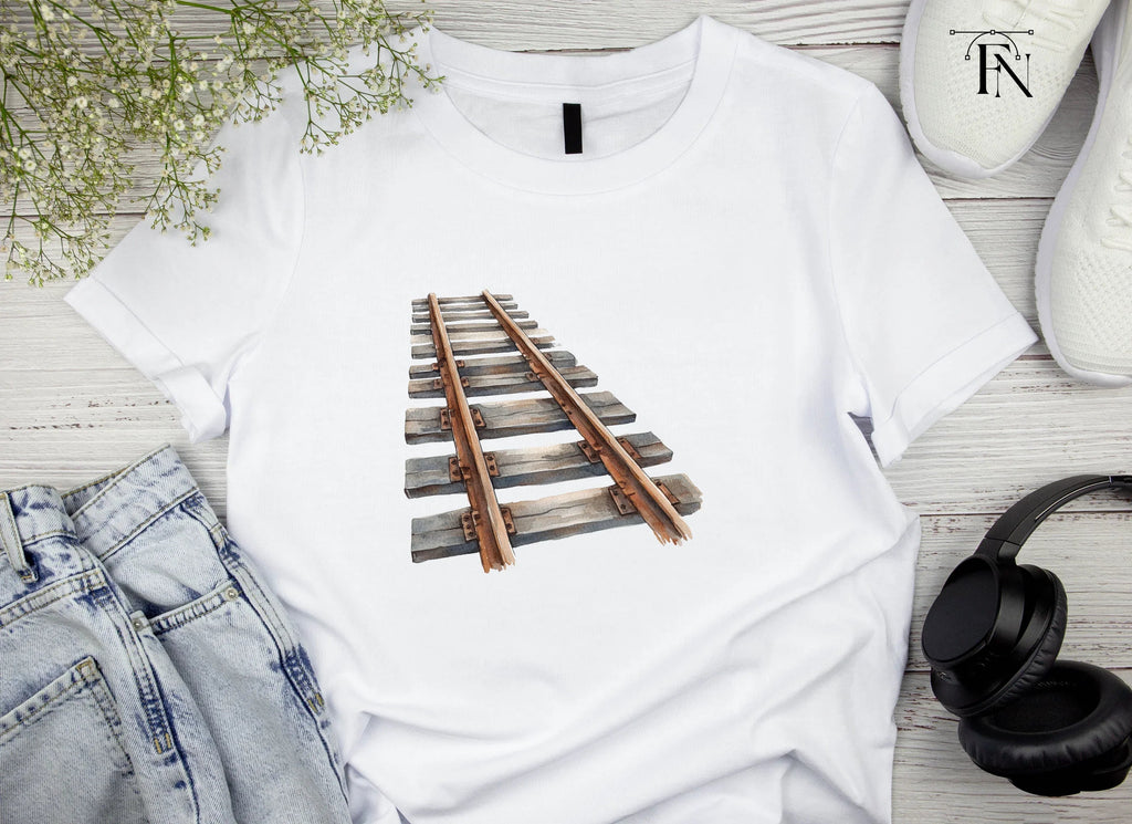 Vintage Train Tracks Clipart Bundle