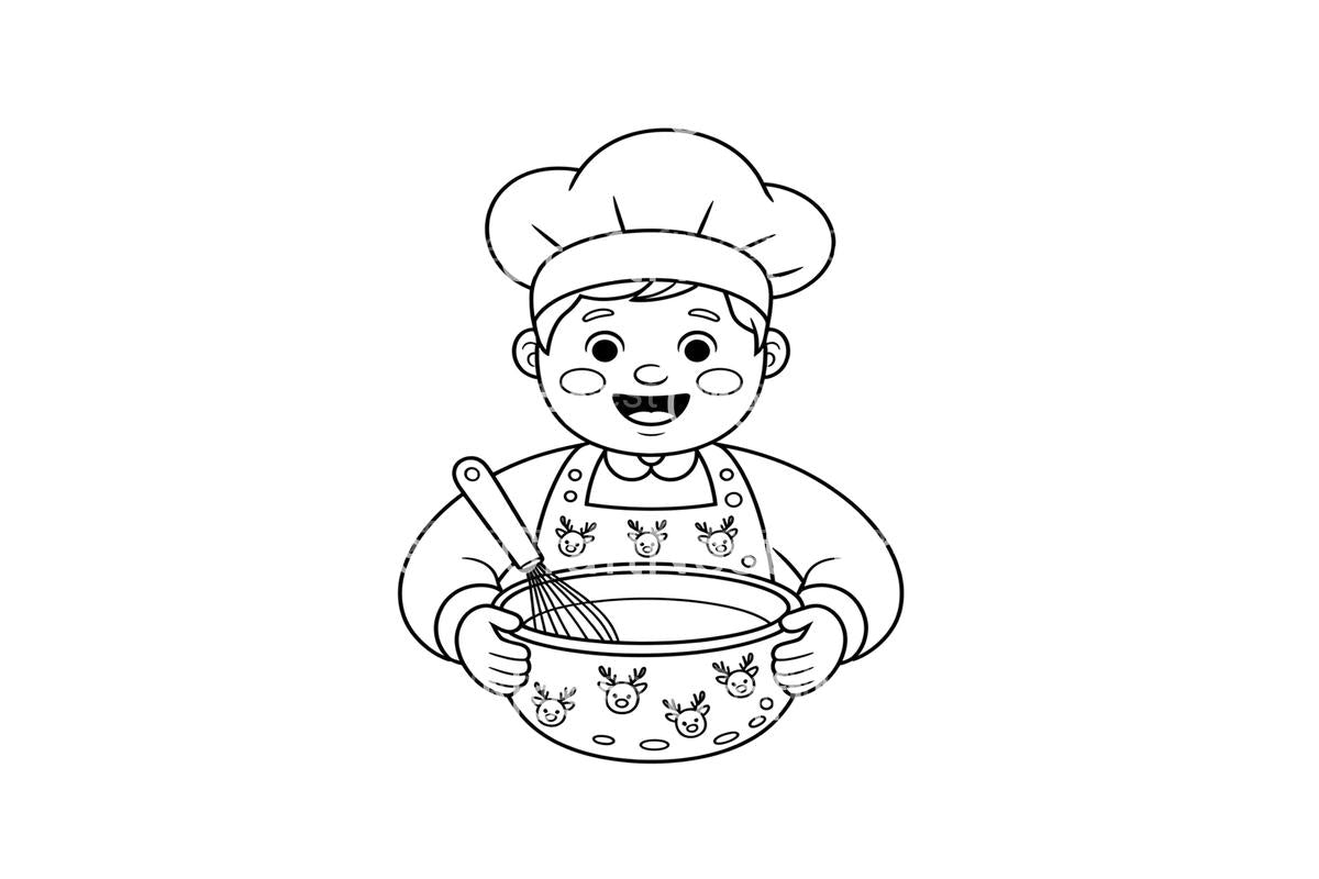 Christmas Chef Kids Coloring Books