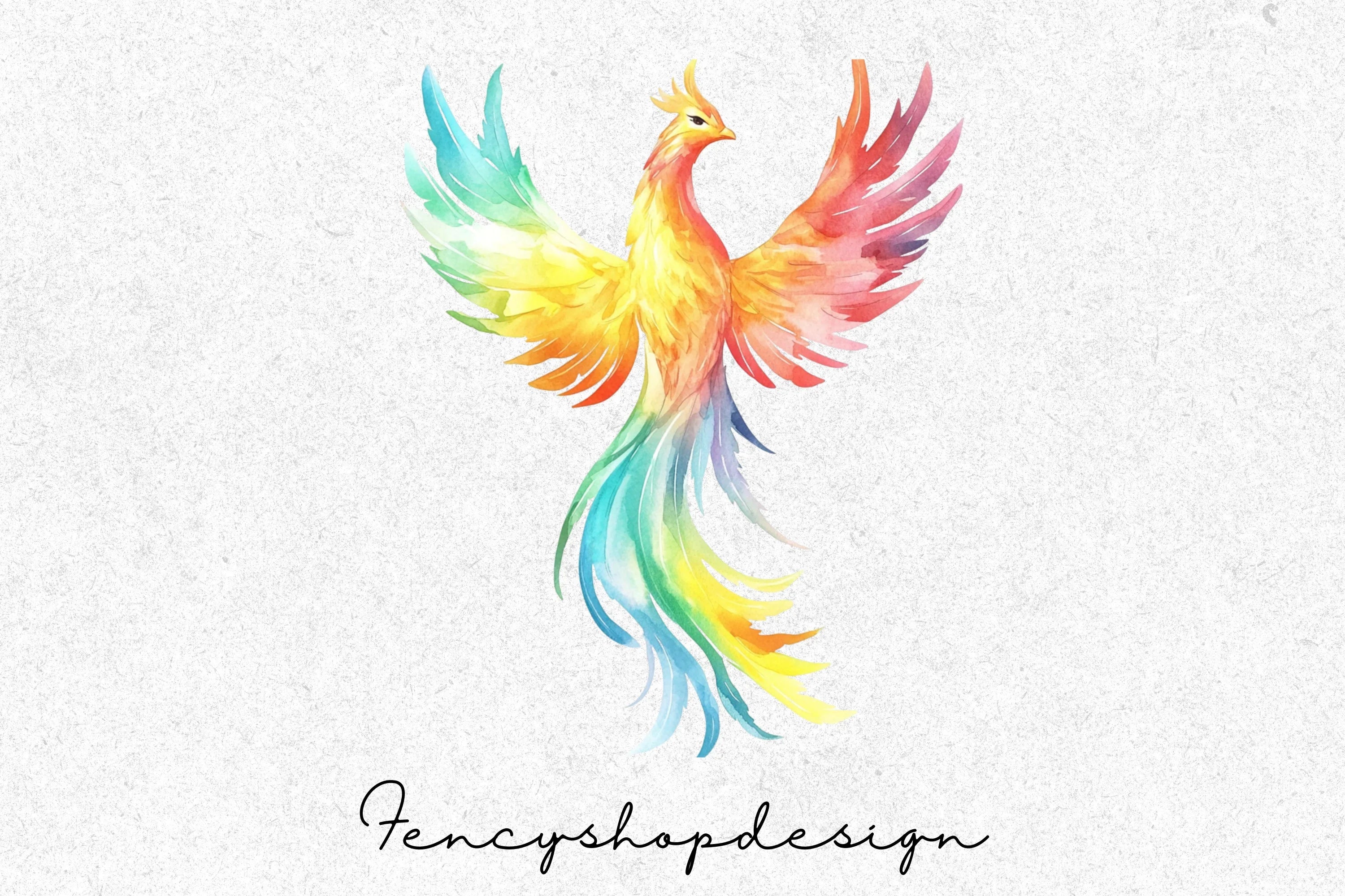 Majestic Phoenix Clipart Bundle