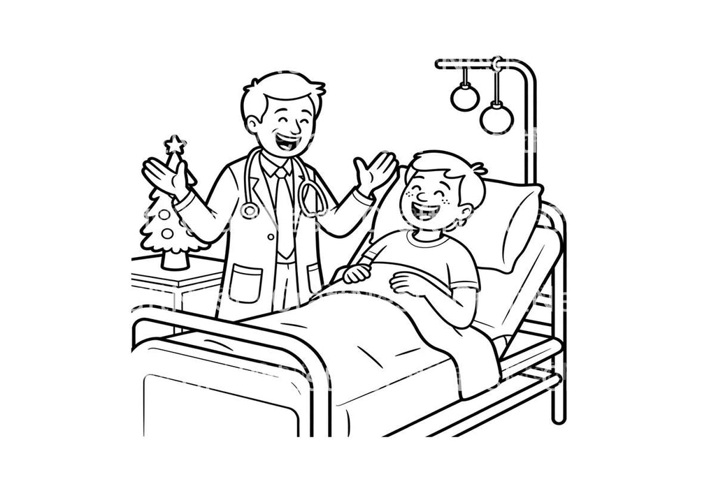 Christmas Jokes Doctor Visit Coloring Books