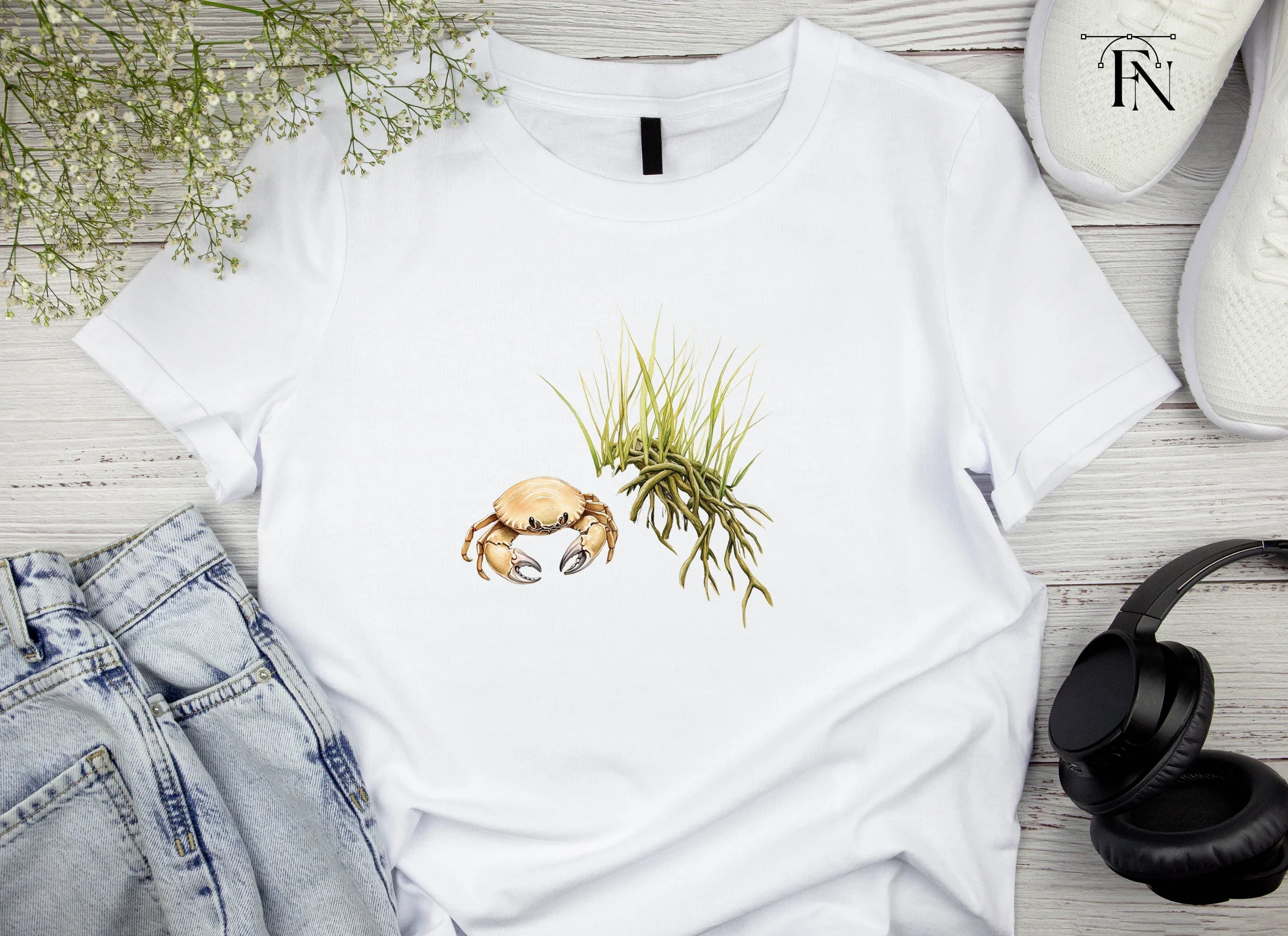 Crabs and Seaweed Clipart Bundle
