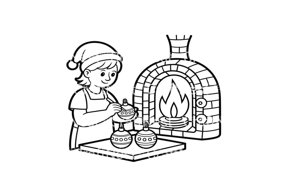 Christmas Ornament Making Coloring Books
