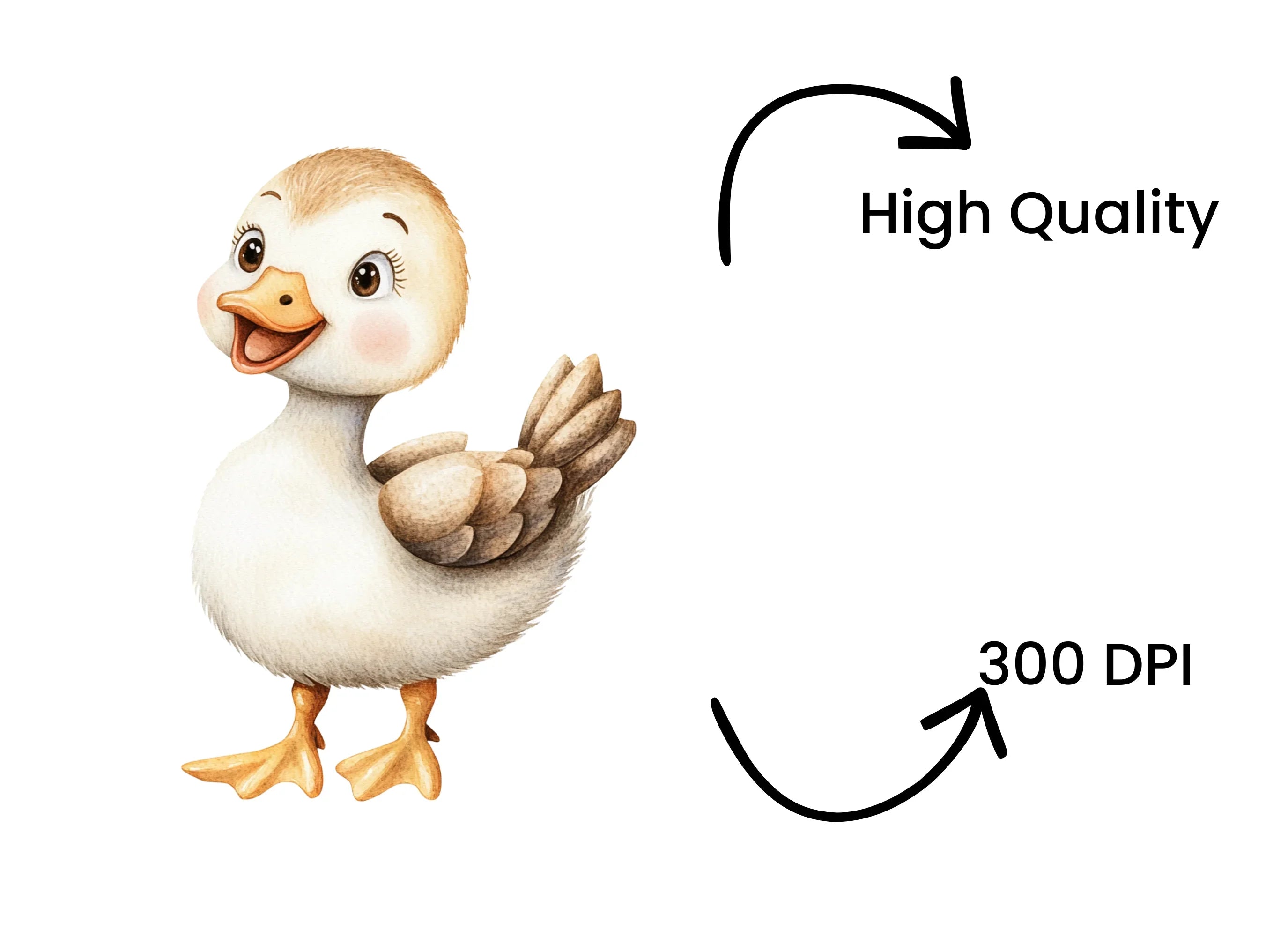 Cute Baby Duckling Clipart Bundle