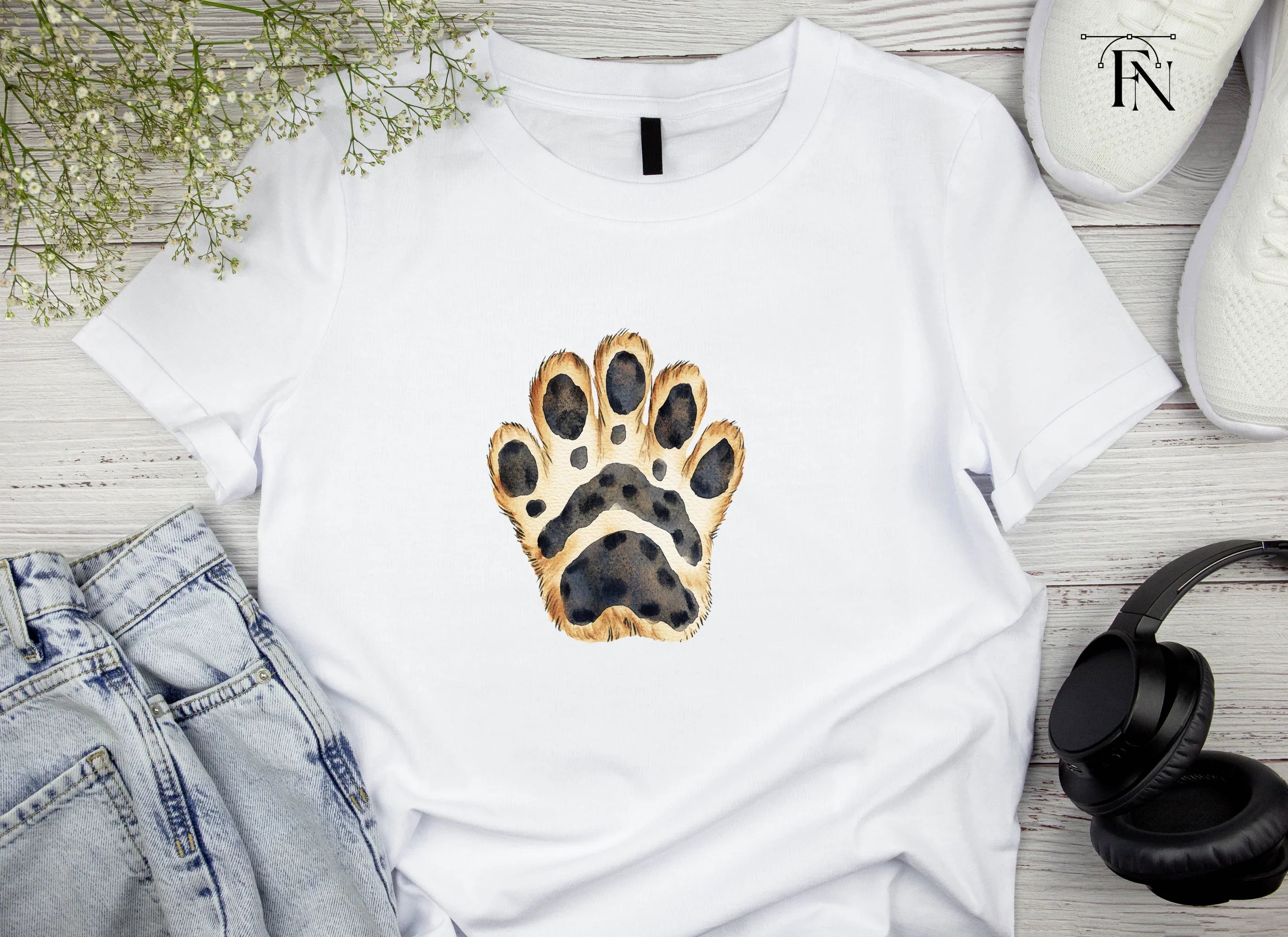 Leopard Paw Clipart Bundle