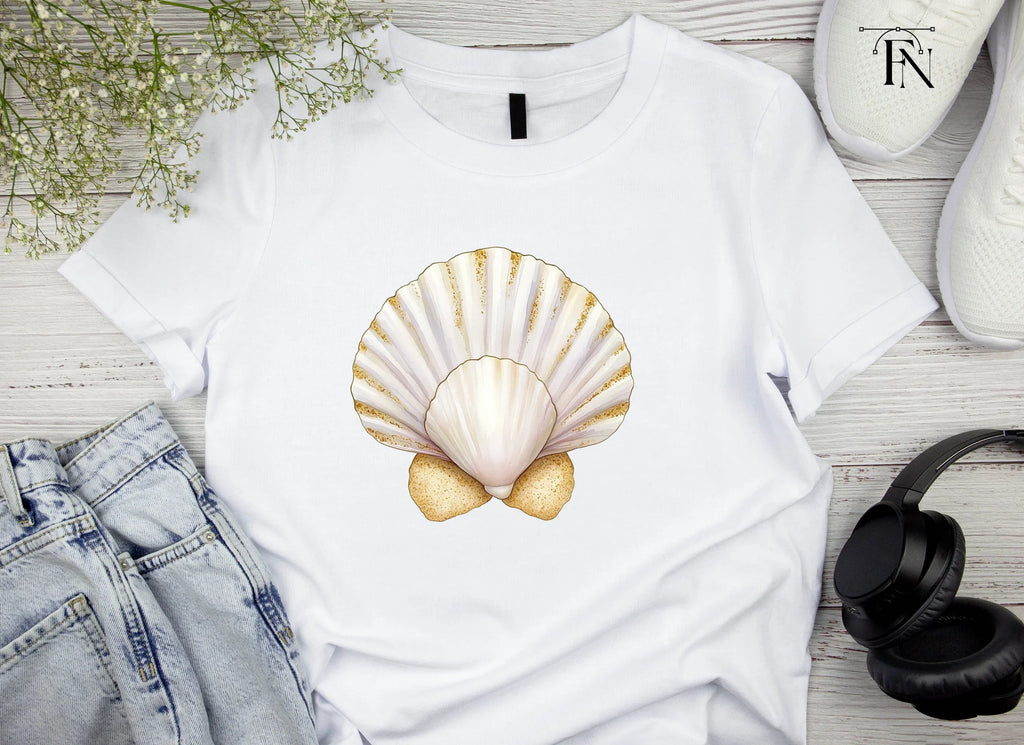 Elegant Scallop Shell Clipart Bundle