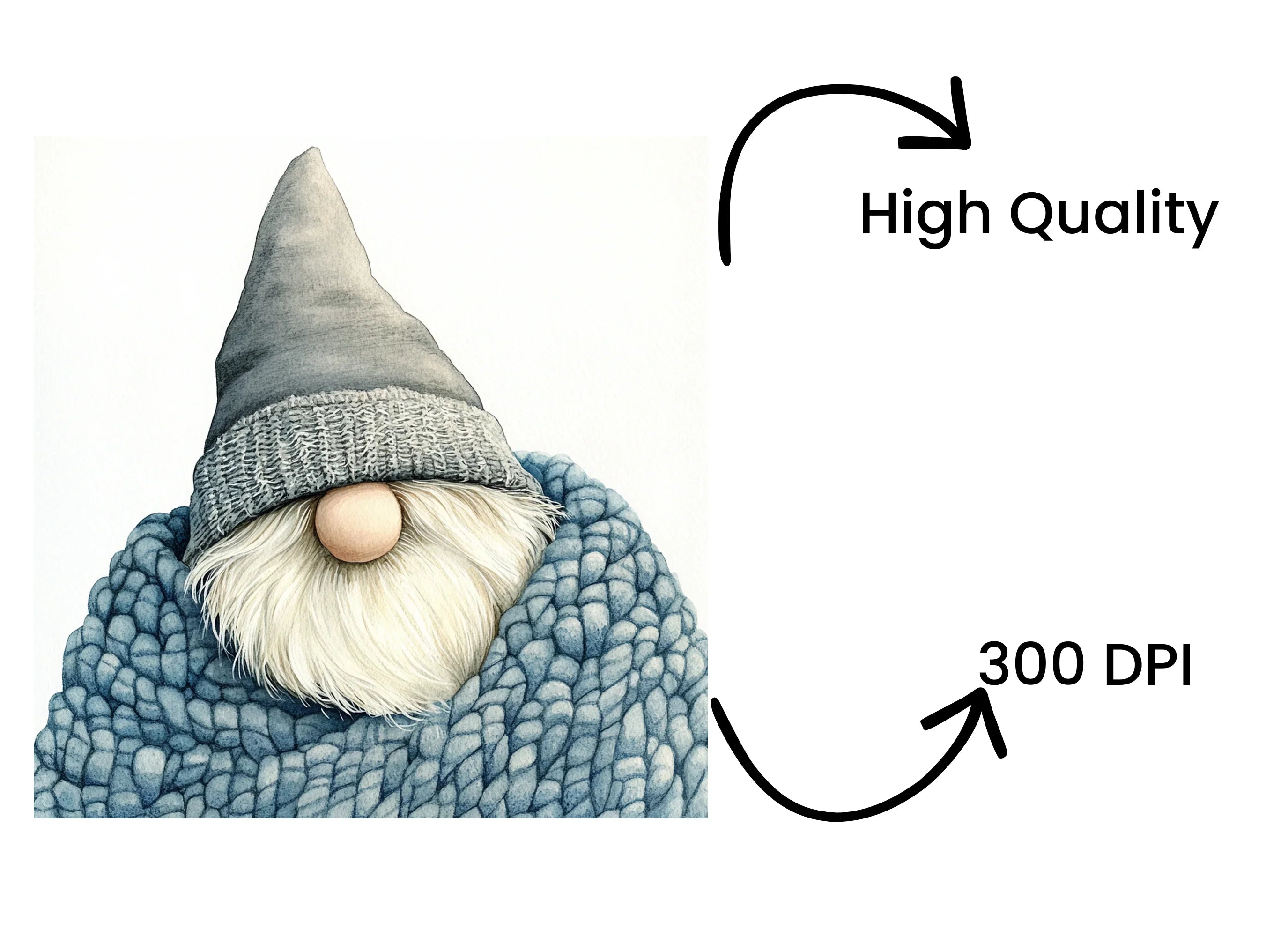 Cozy Winter Gnomes Clipart Bundle