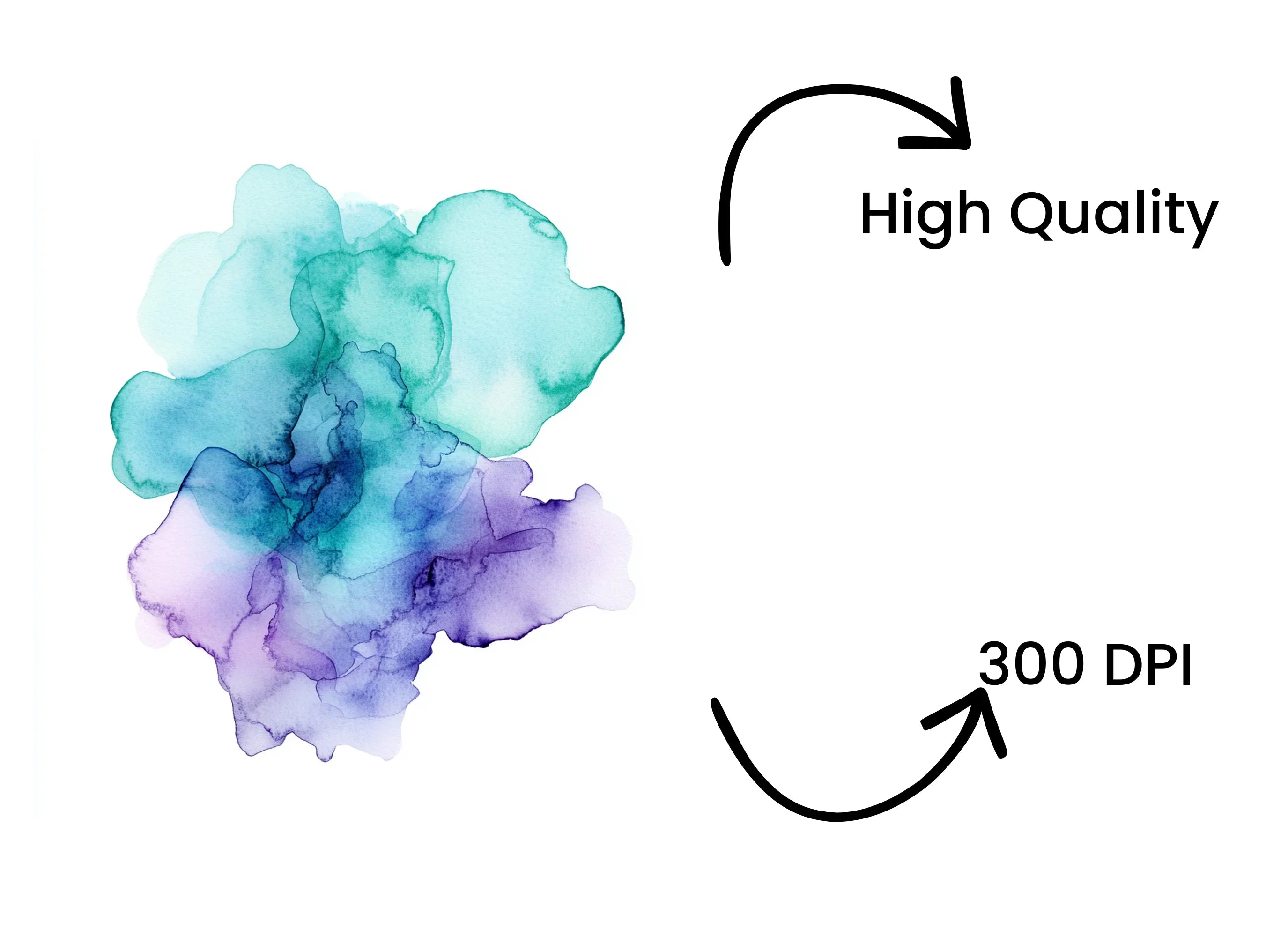 Abstract Alcohol Ink Clipart Bundle