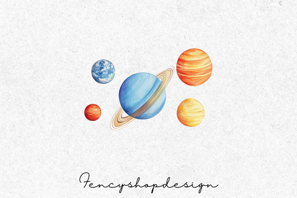 Solar System Planets Clipart Bundle