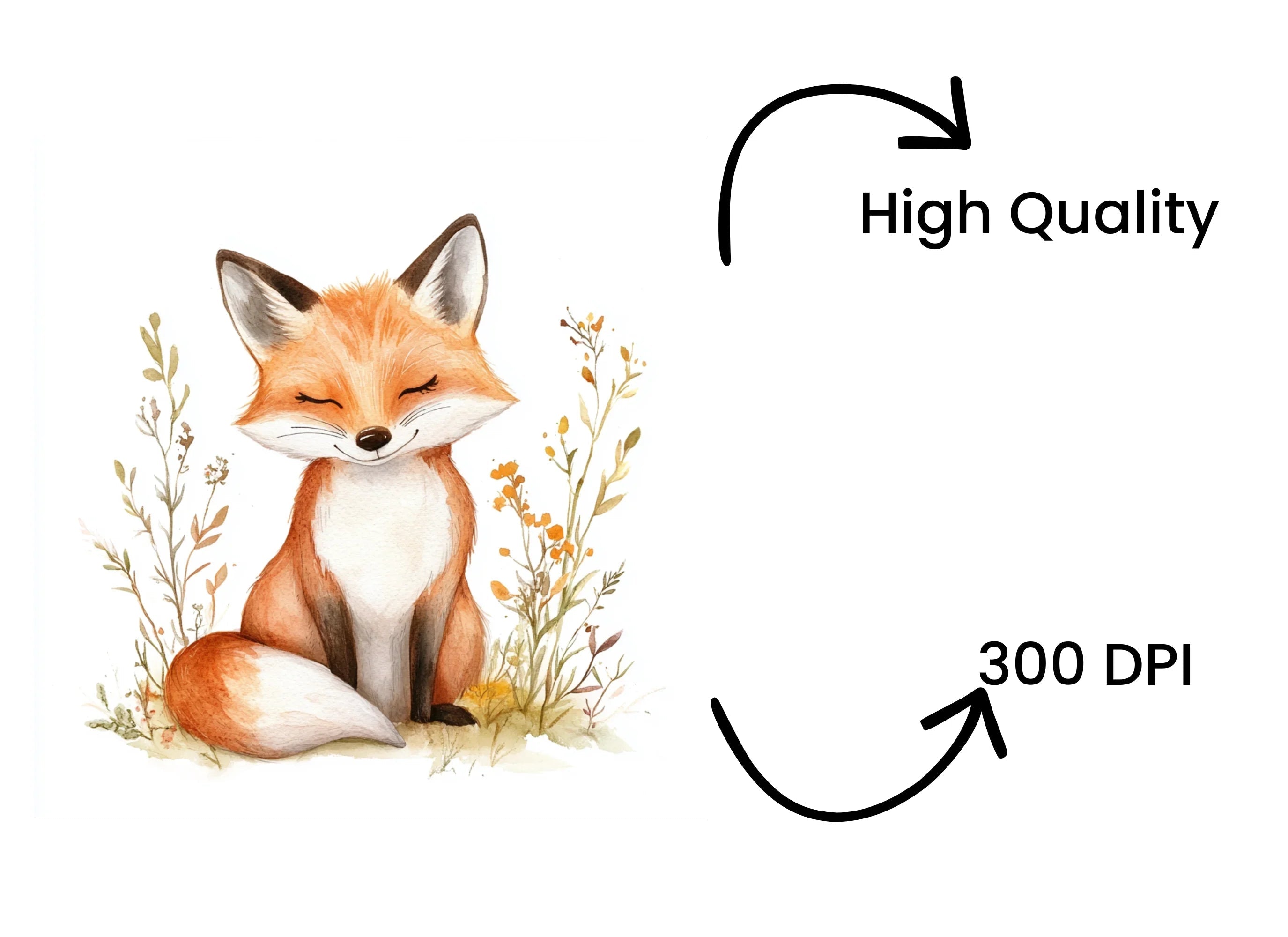 Cute Fox Clipart Bundle