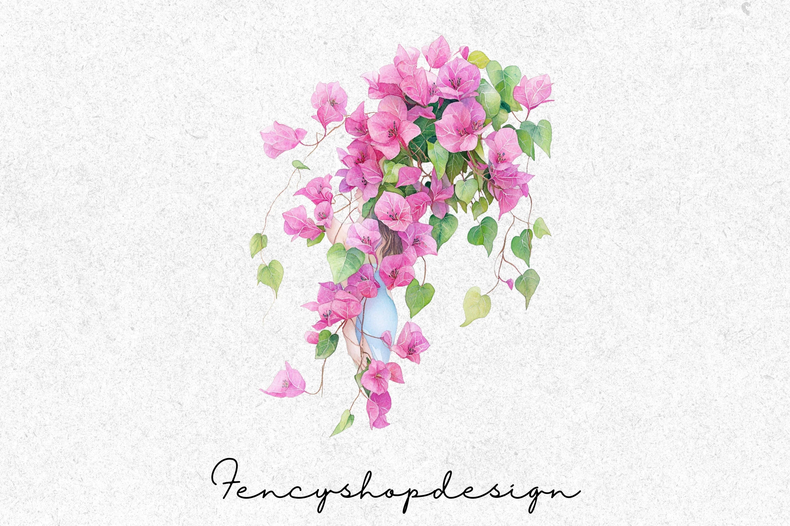 Elegant Floral Women Clipart Bundle
