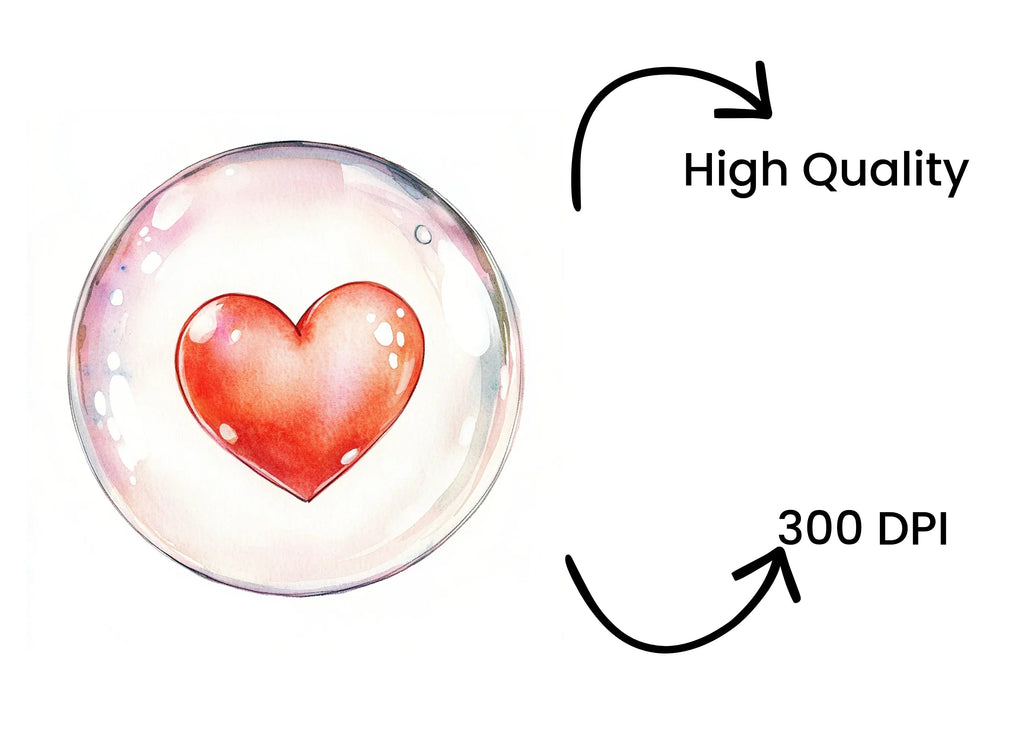 Hearts in Bubbles Clipart Bundle