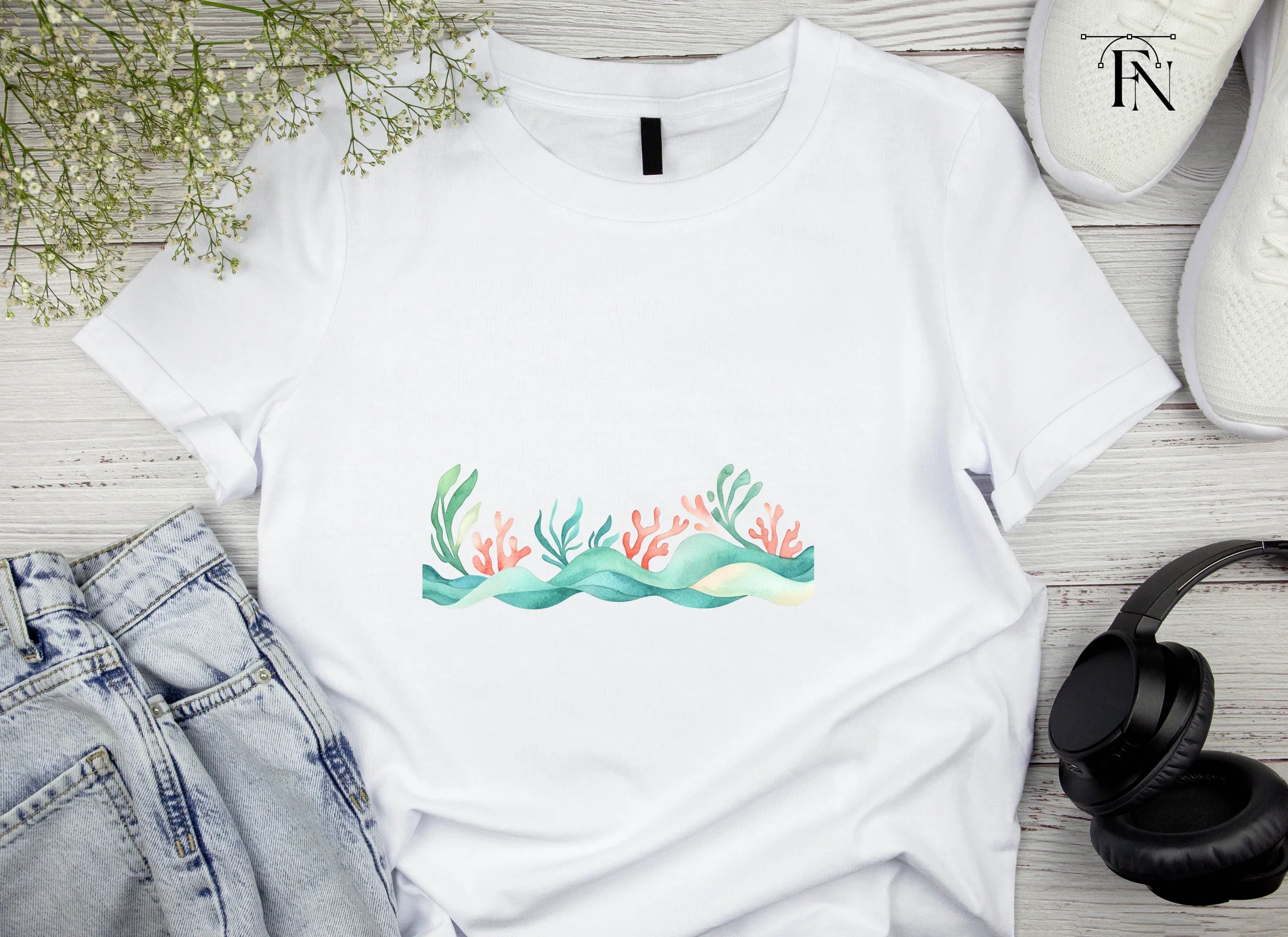 Underwater Seaweed Coral Clipart Bundle
