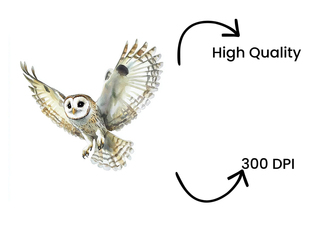 Graceful Flying Owl Clipart Bundle