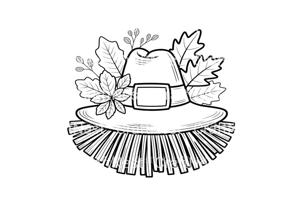 Thanksgiving Pilgrim Hat Coloring Books