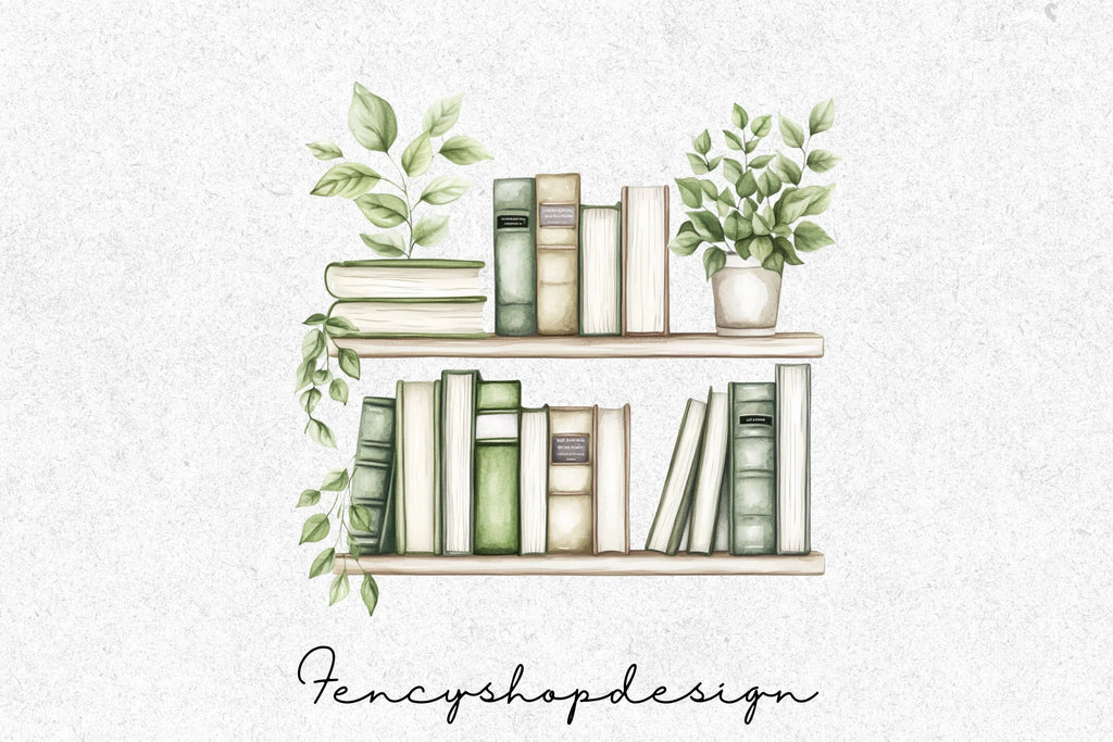 Bookshelf Plant Clipart Bundle