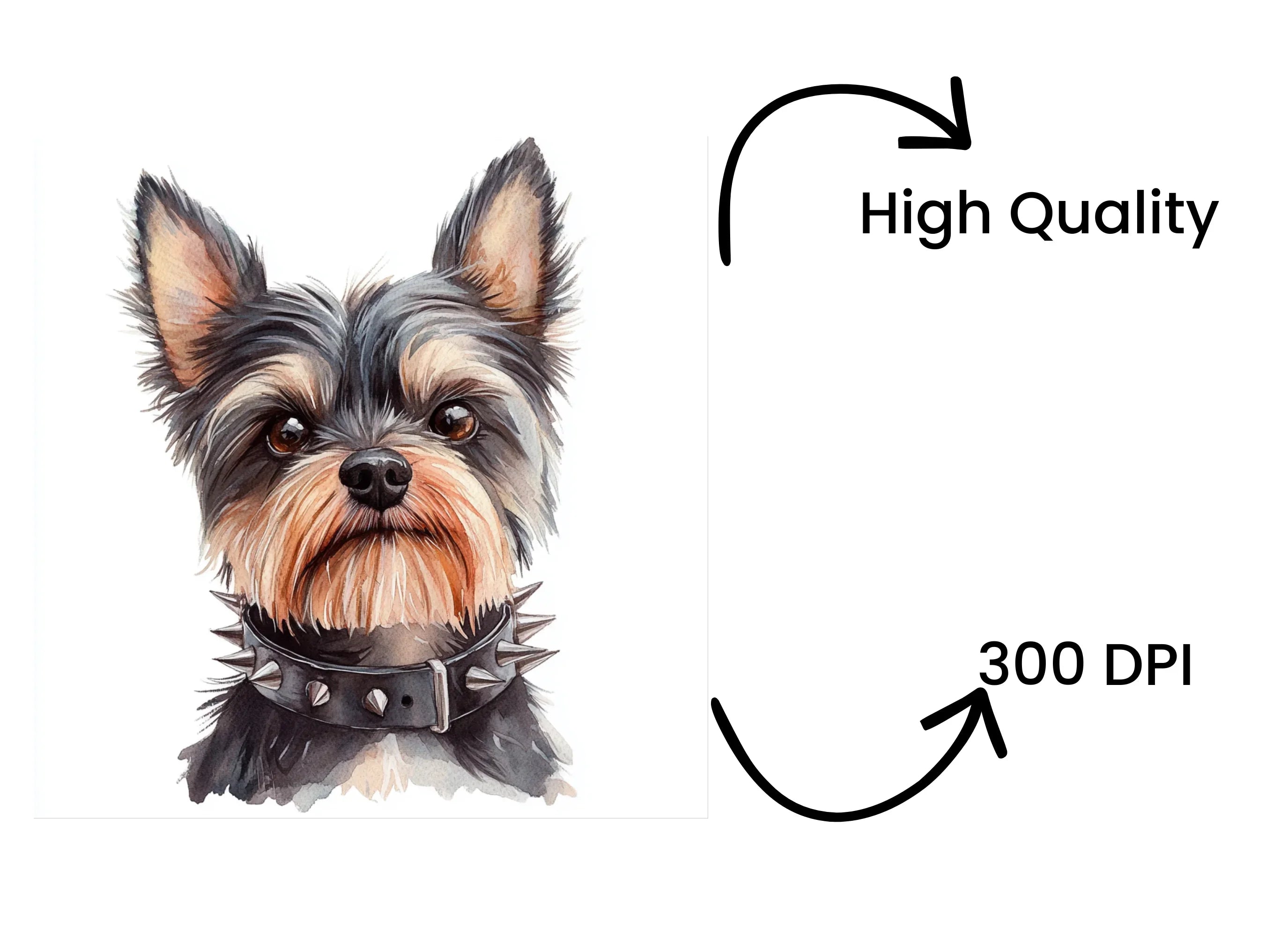 Punk Rock Dog Clipart Bundle