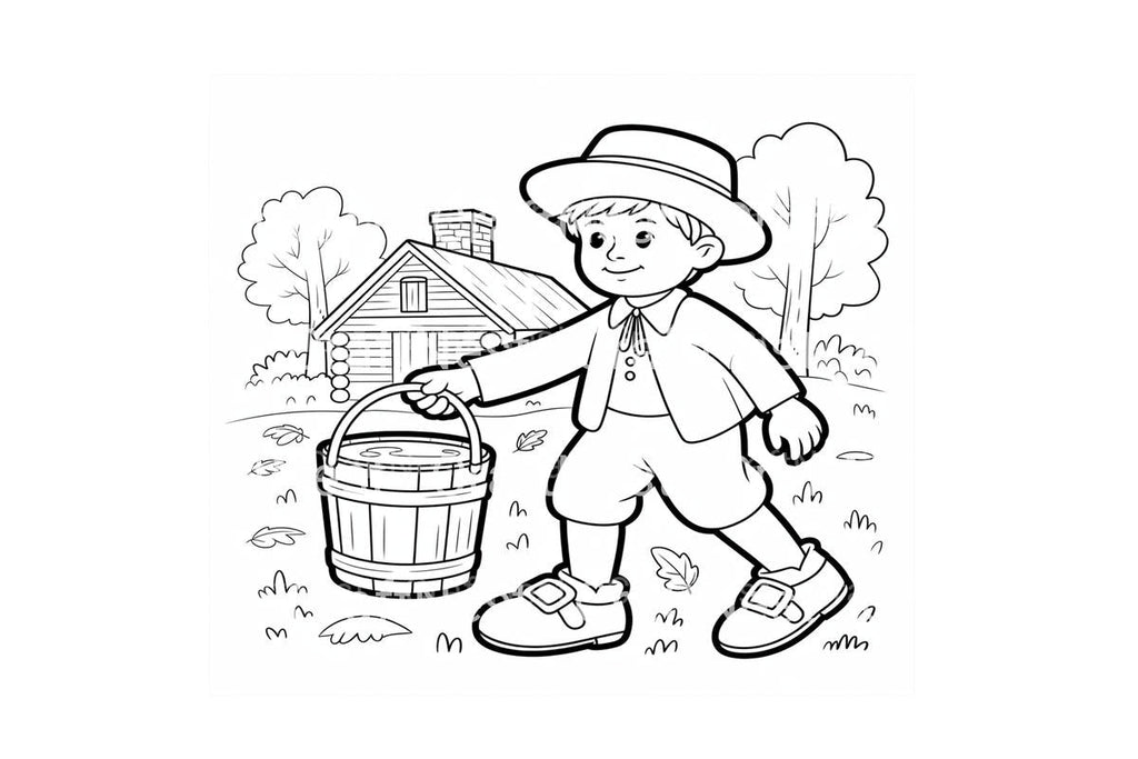 Pilgrims and Native Americans Coloring Books
