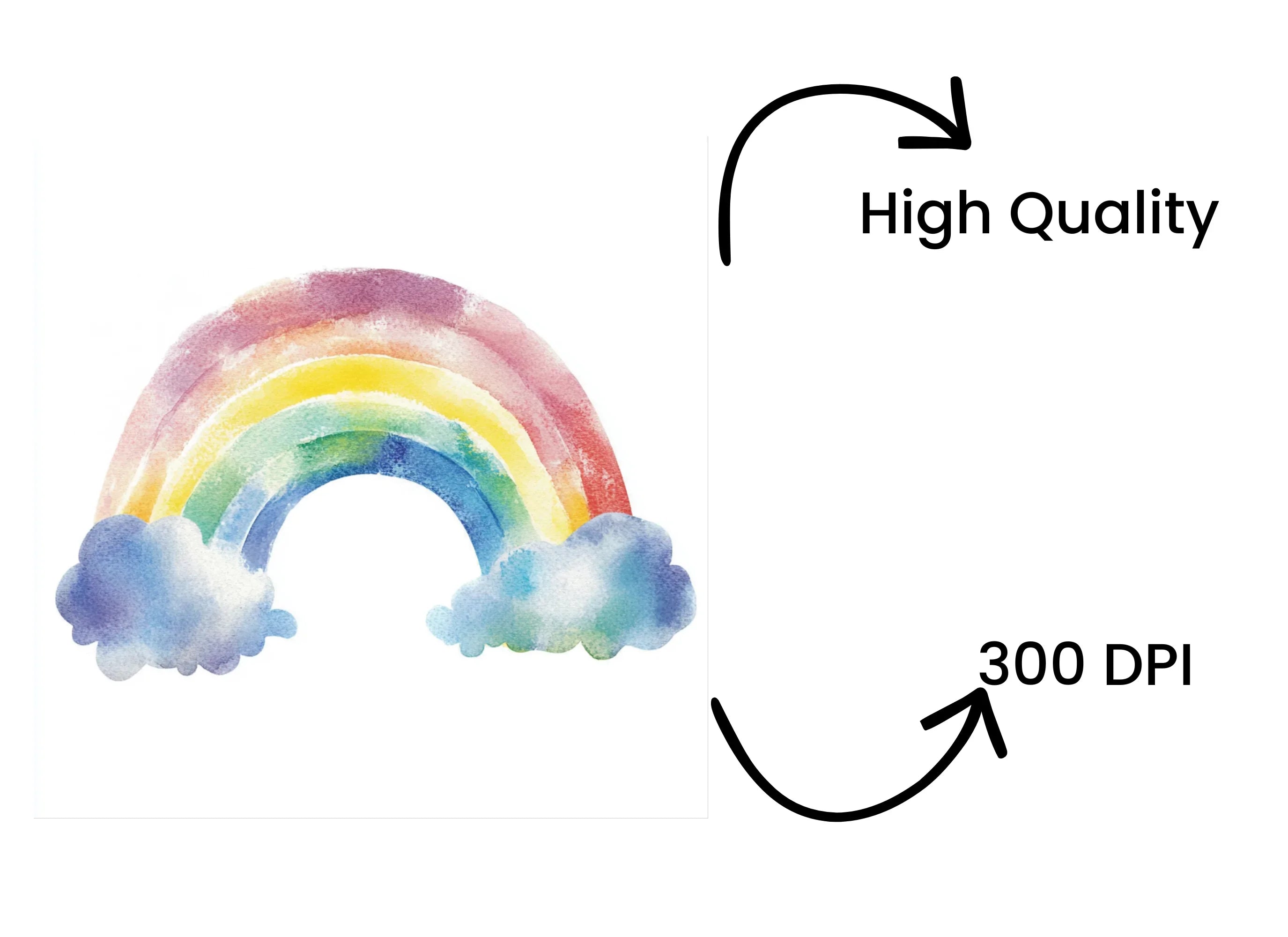 Rainbows and Clouds Clipart Bundle