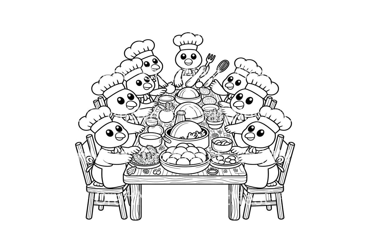 Thanksgiving Turkey Feast Coloring Books