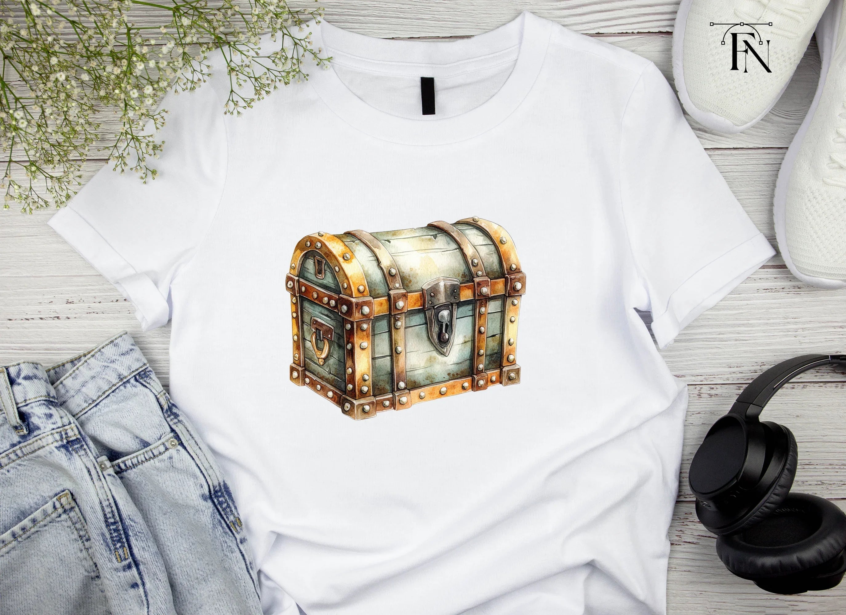 Vintage Treasure Chest Clipart Bundle