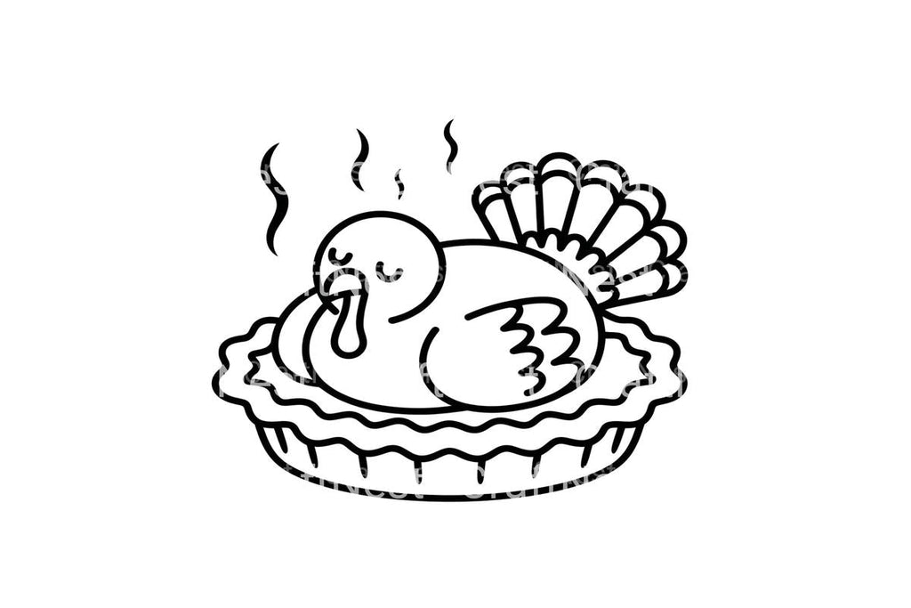 Thanksgiving Turkey Pie Coloring Books
