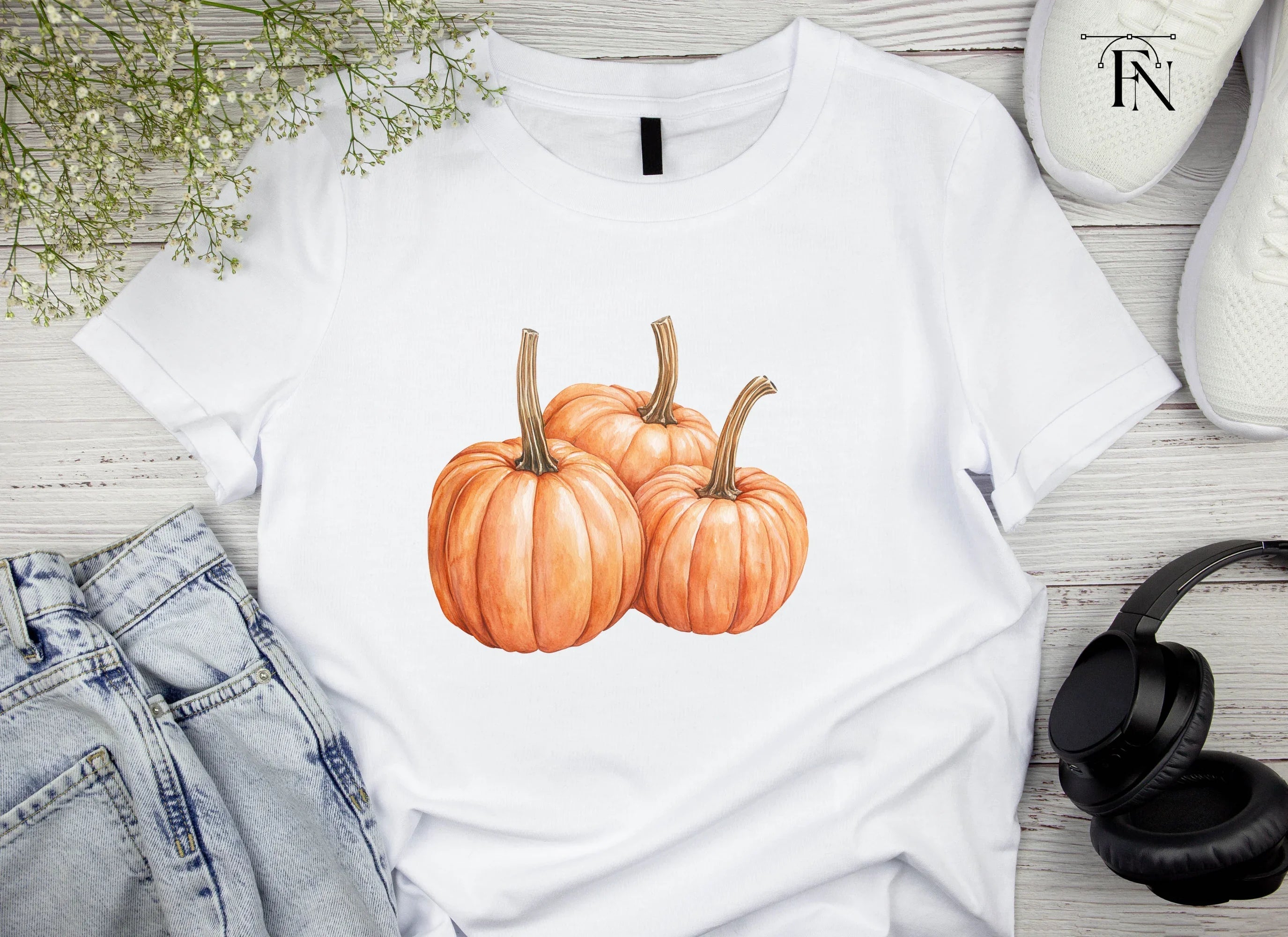 Three Pumpkins Clipart Bundle