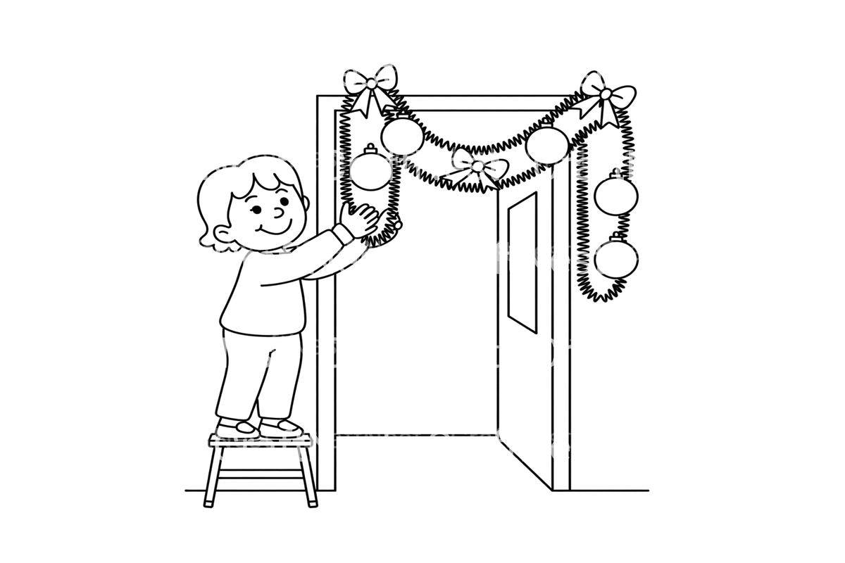Christmas Door Decorating Fun Coloring Books