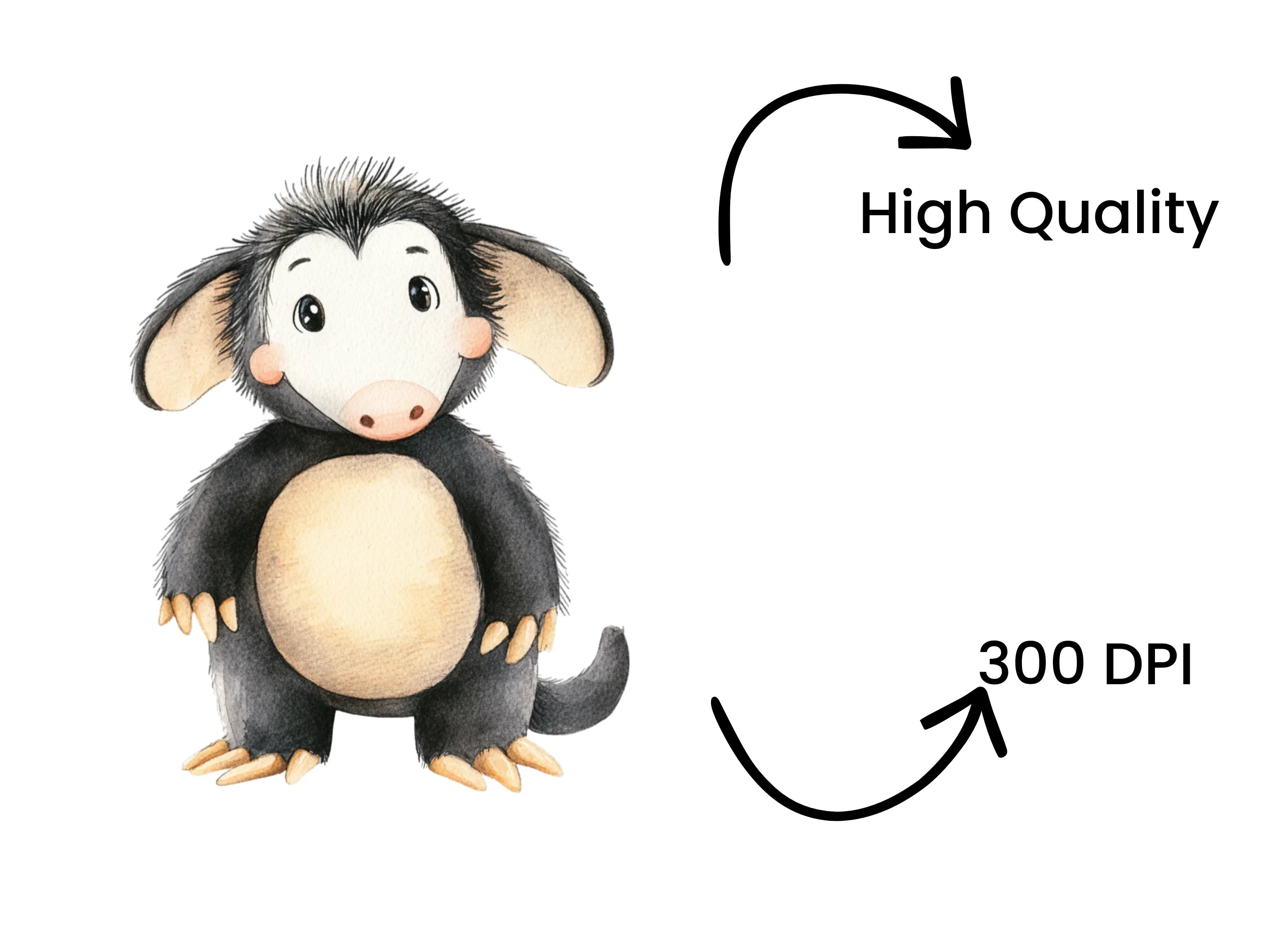 Cute Baby Monkey Clipart Bundle