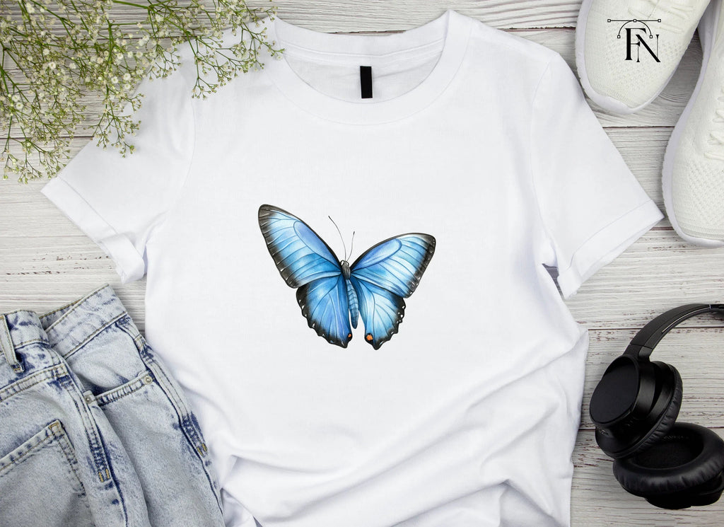 Blue Butterfly Clipart Bundle