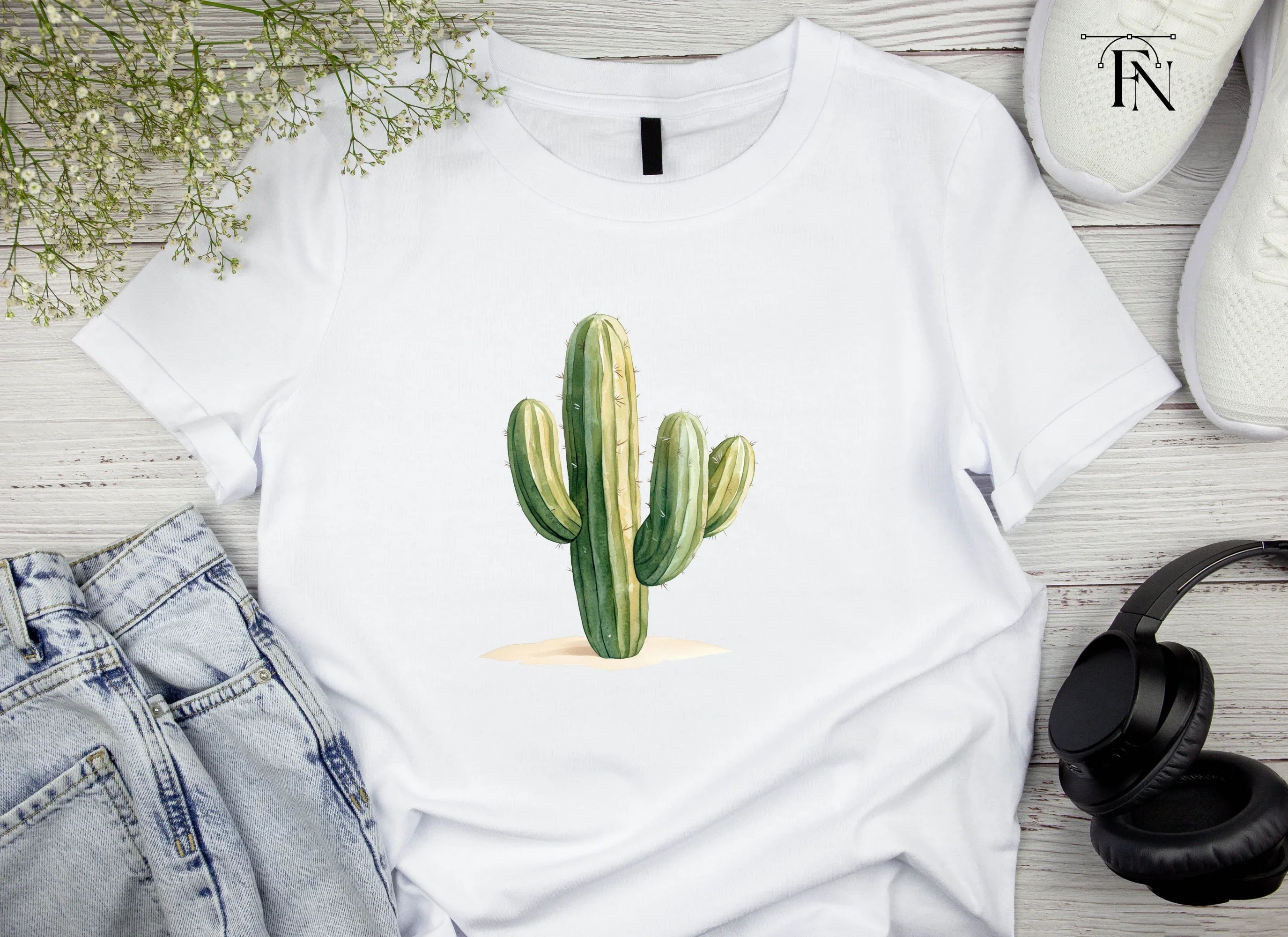 Desert Cactus Illustration Clipart Bundle