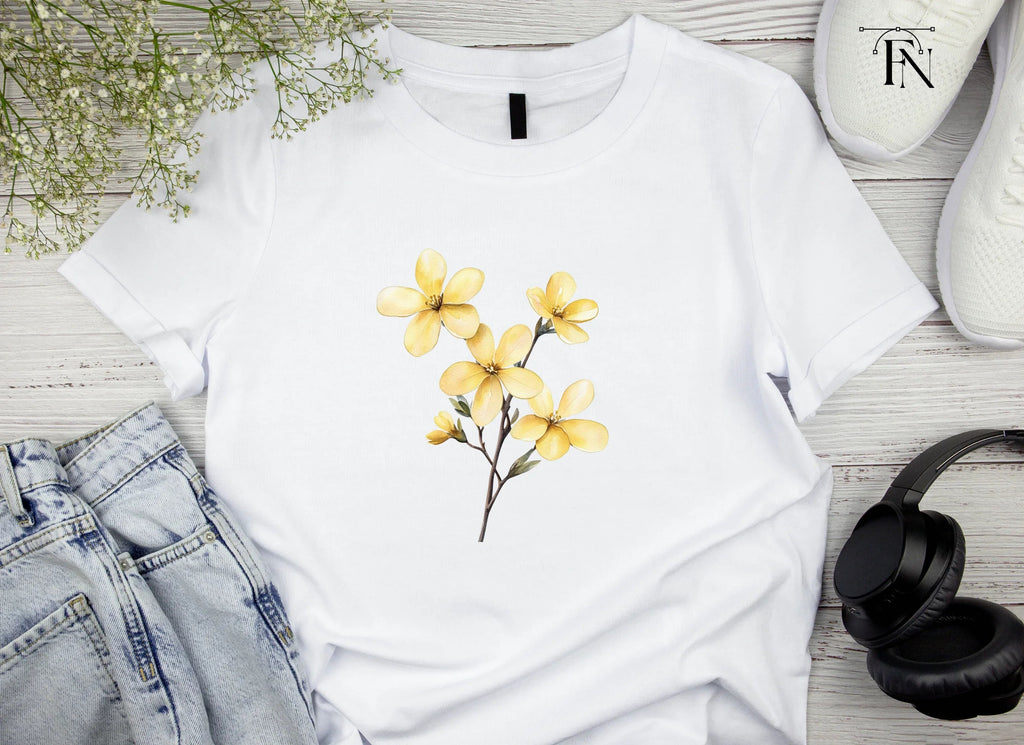 Delicate Yellow Floral Clipart Bundle
