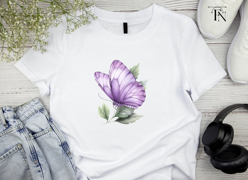 Purple Butterflies Clipart Bundle