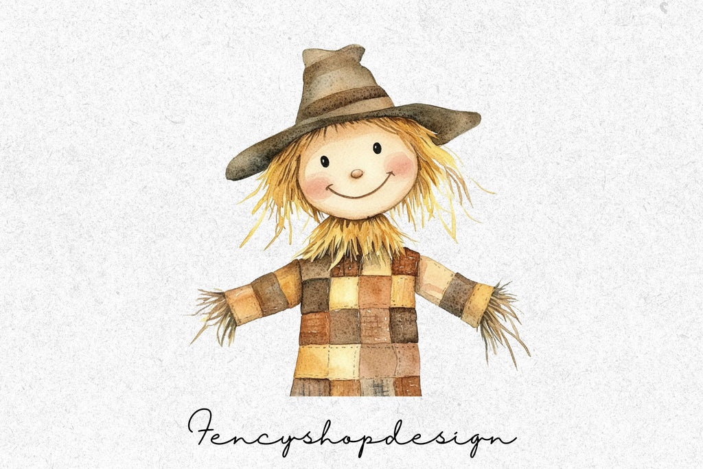 Cute Scarecrow Clipart Bundle