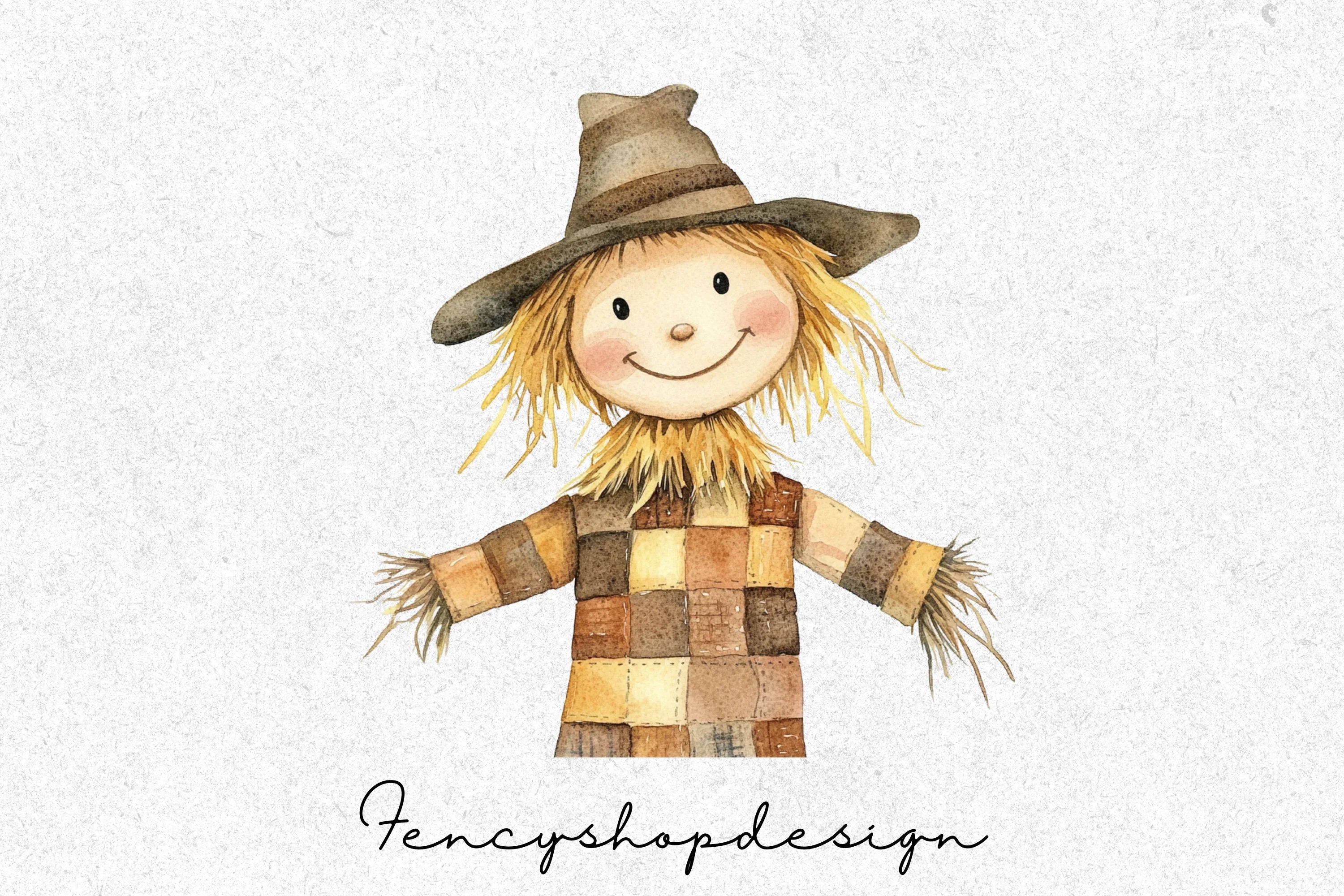 Cute Scarecrow Clipart Bundle