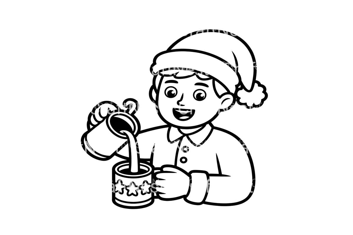 Christmas Hot Chocolate Coloring Books