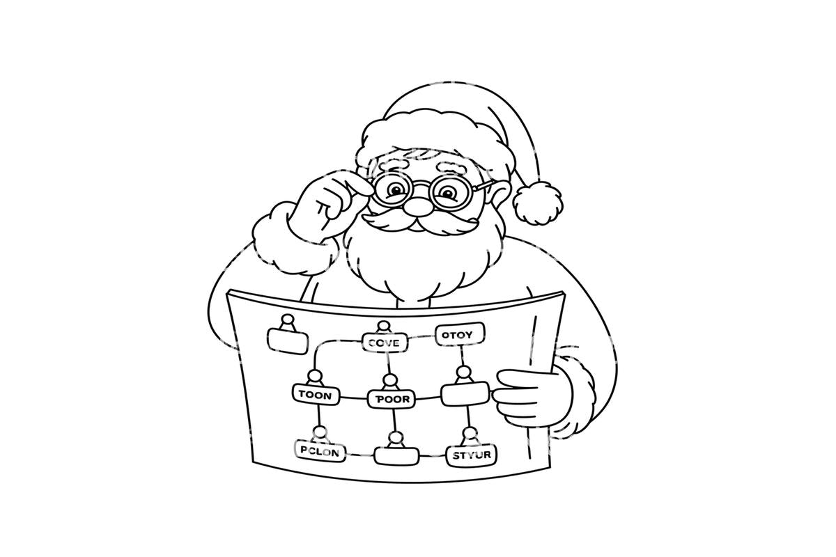 Santa Claus Maps Coloring Books