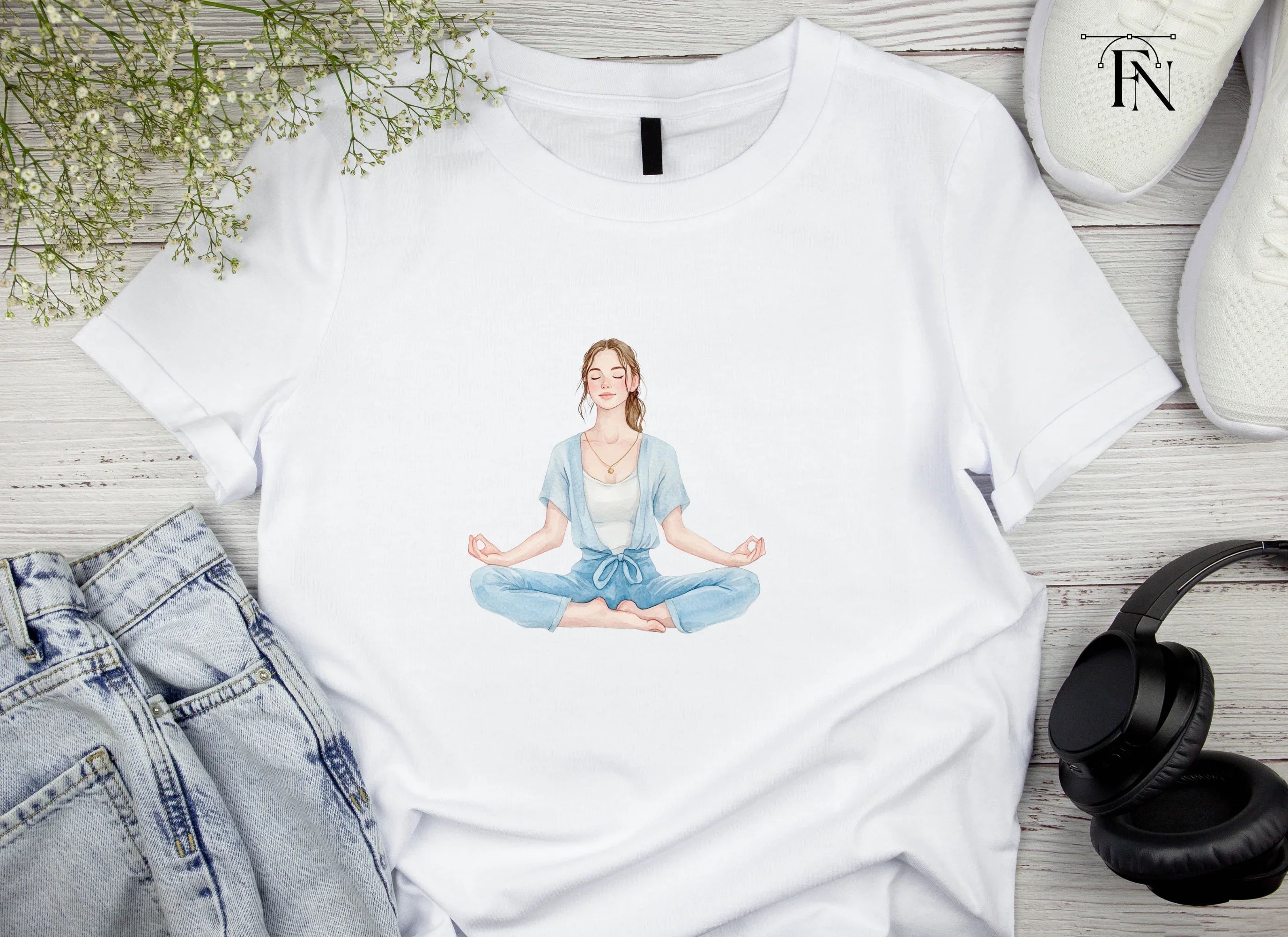 Yoga Women for Serenity Clipart Bundle