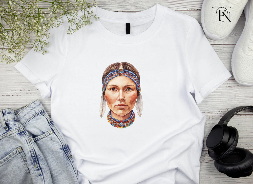 Native American Woman Portrait Clipart Bundle