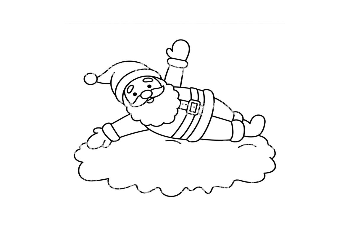 Santa Claus on Snow Coloring Books
