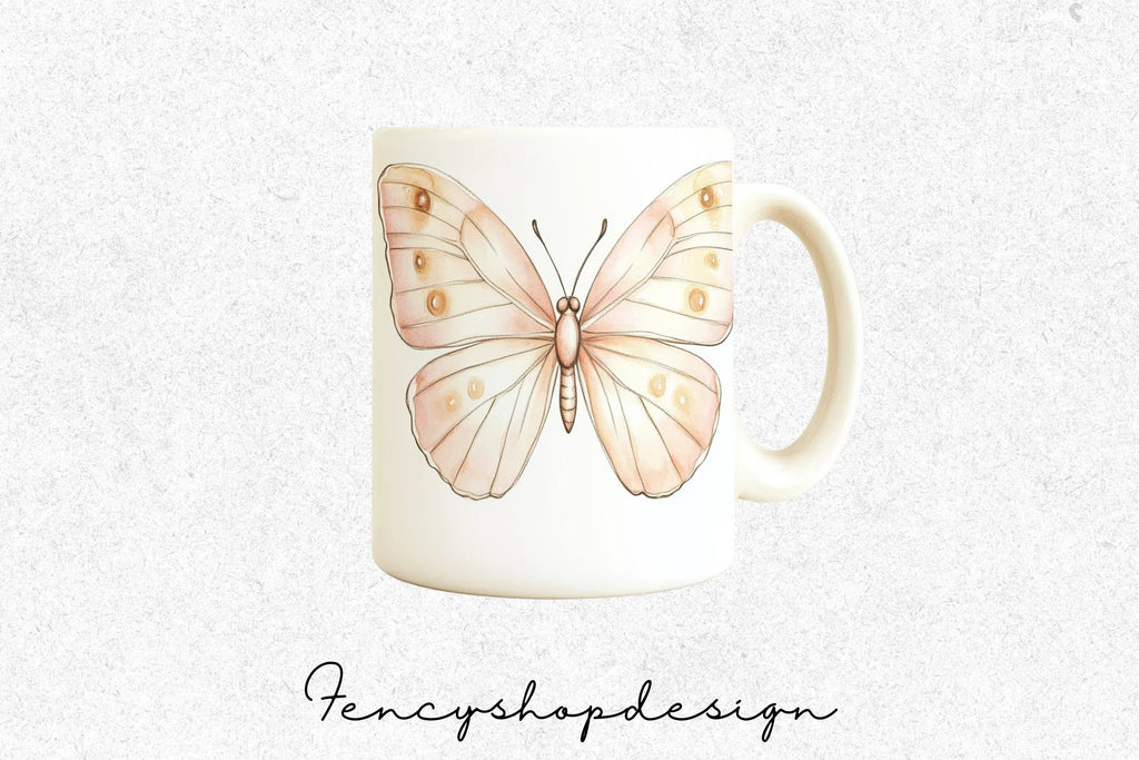 Butterfly Mugs Clipart Bundle