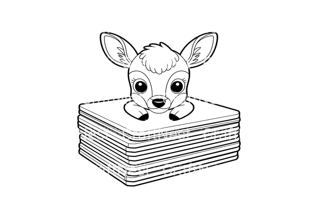 Cute Baby Deerfor Kids Coloring Books