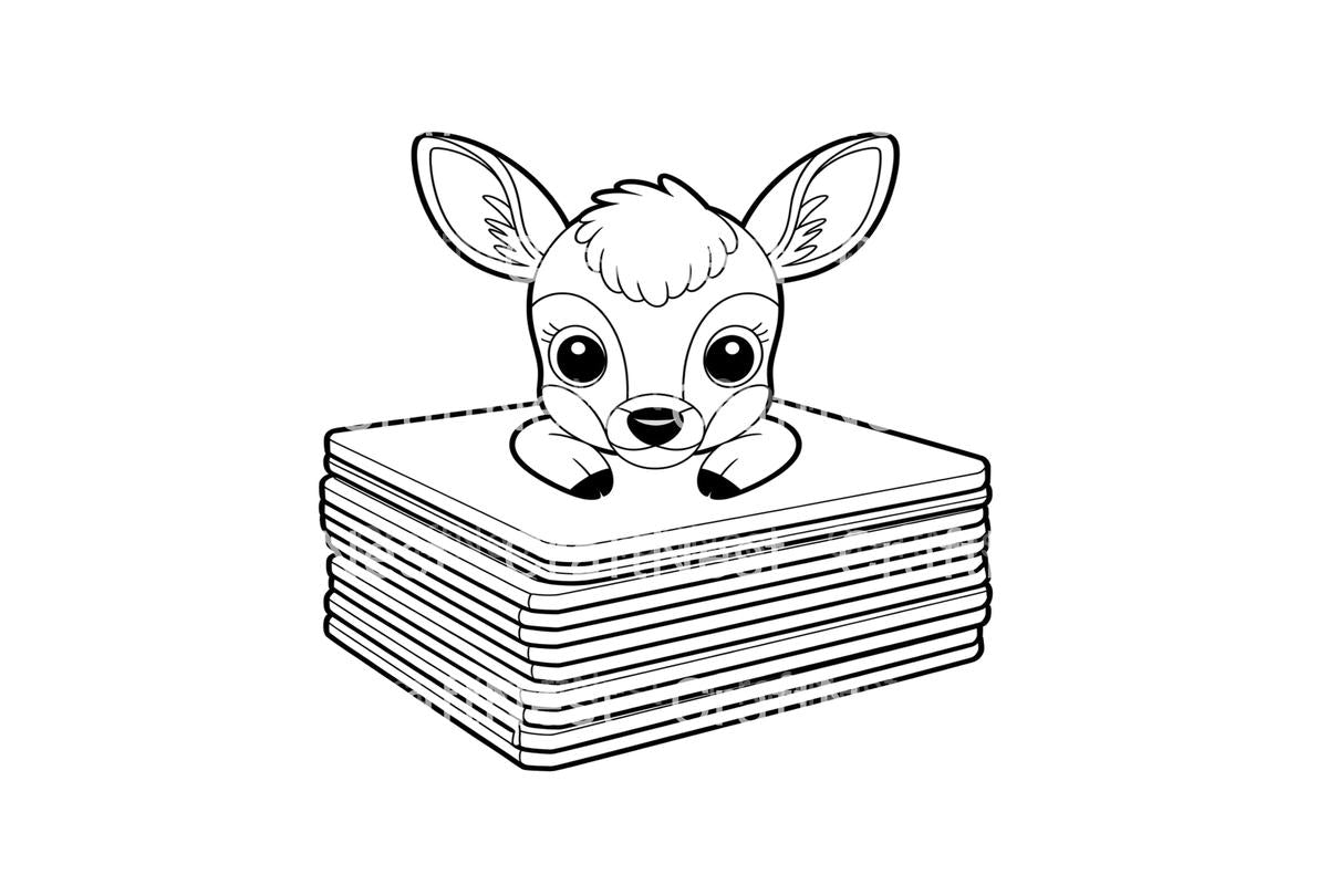 Cute Baby Deerfor Kids Coloring Books