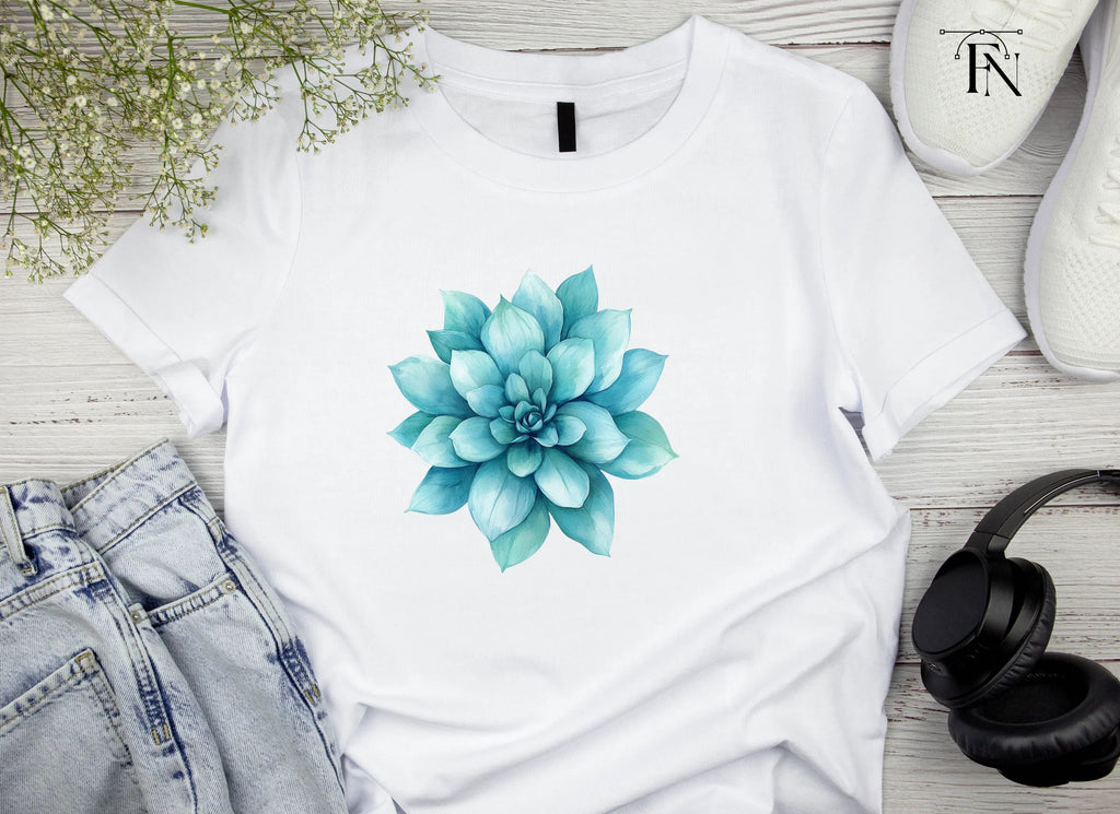 Blue Dahlia Flower Clipart Bundle