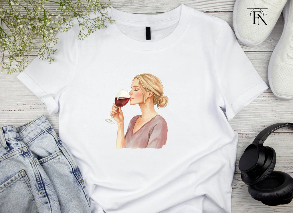 Women Savoring Red Wine Clipart Bundle