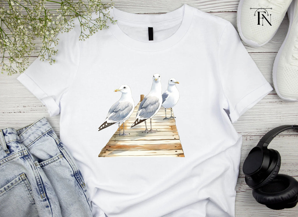 Seagulls on Dock Clipart Bundle